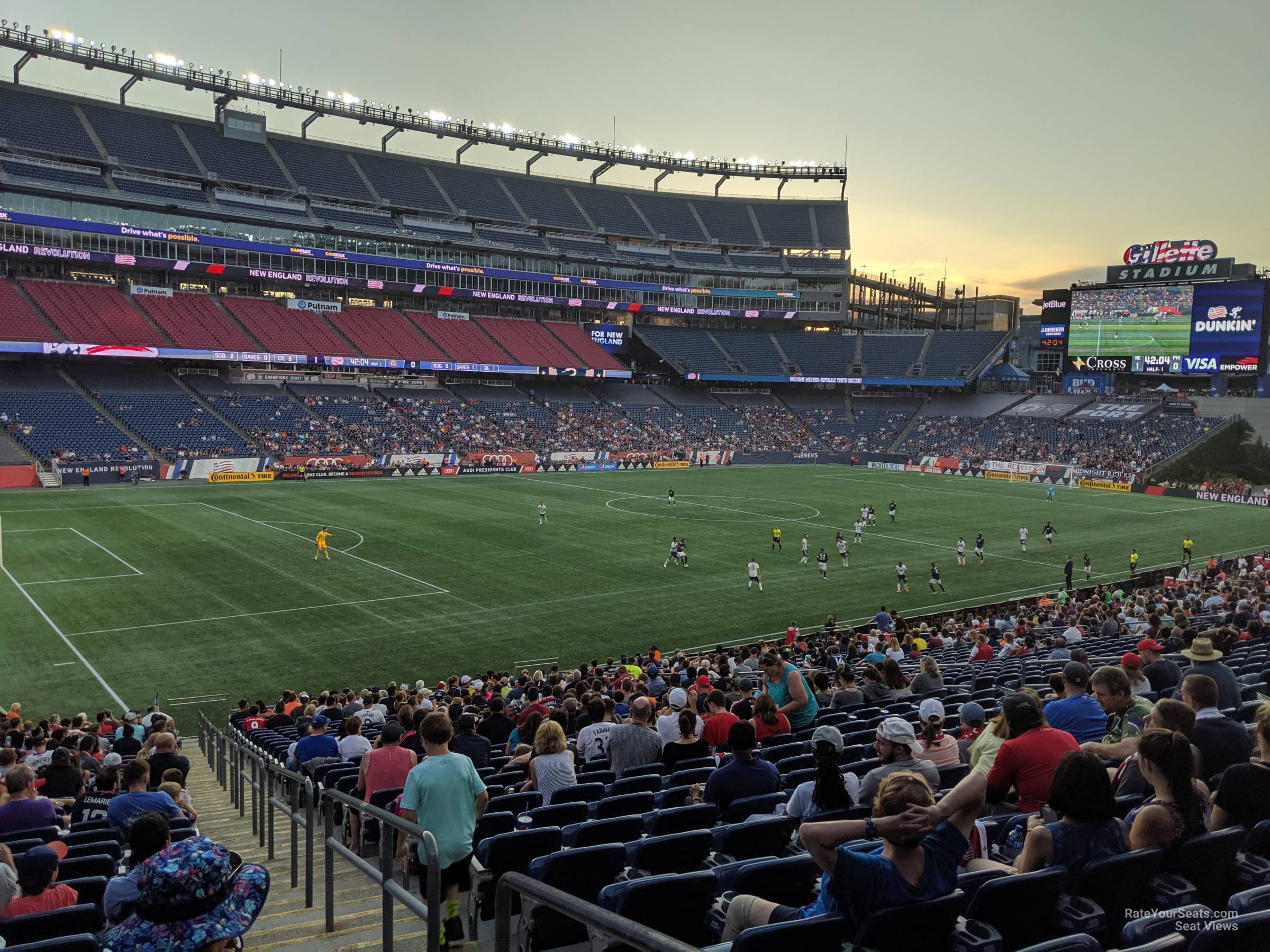 section 116, row 25 seat view  for soccer - gillette stadium