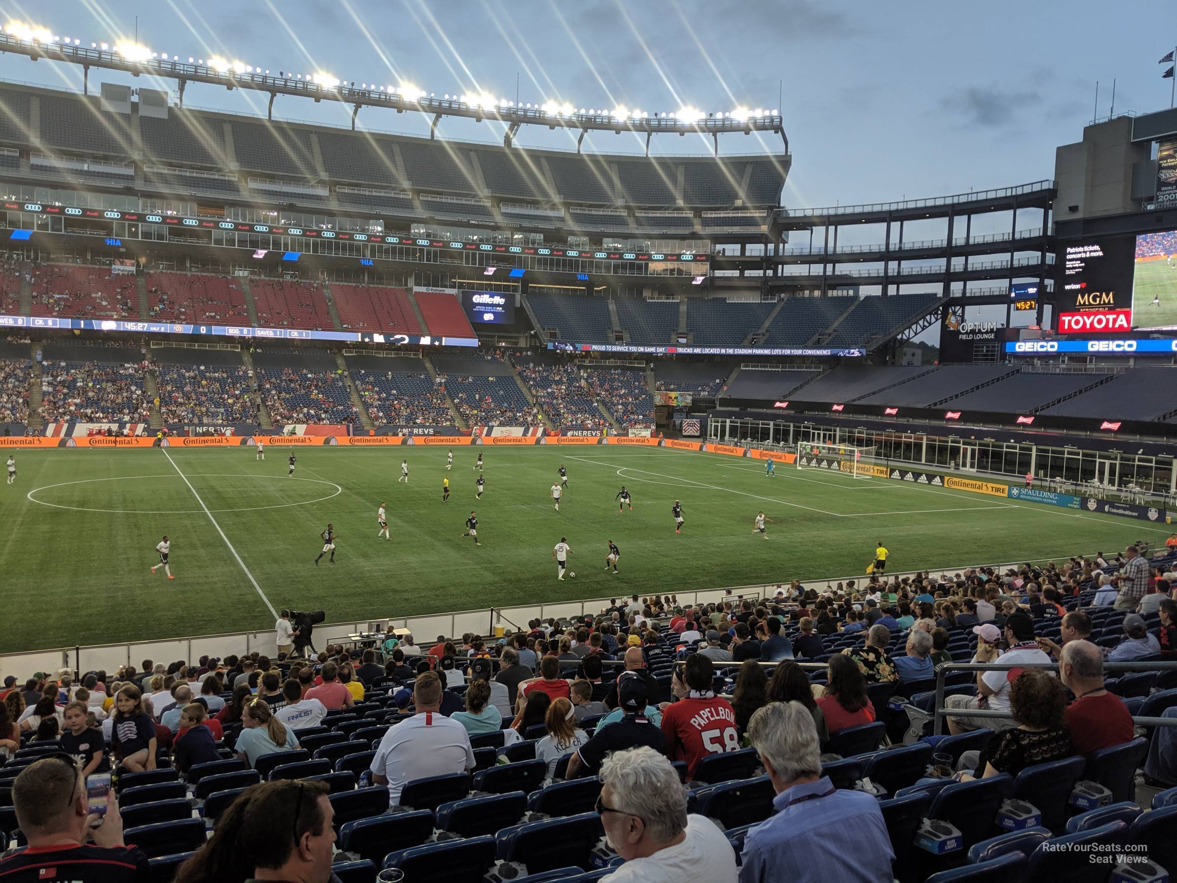 section 132, row 25 seat view  for soccer - gillette stadium