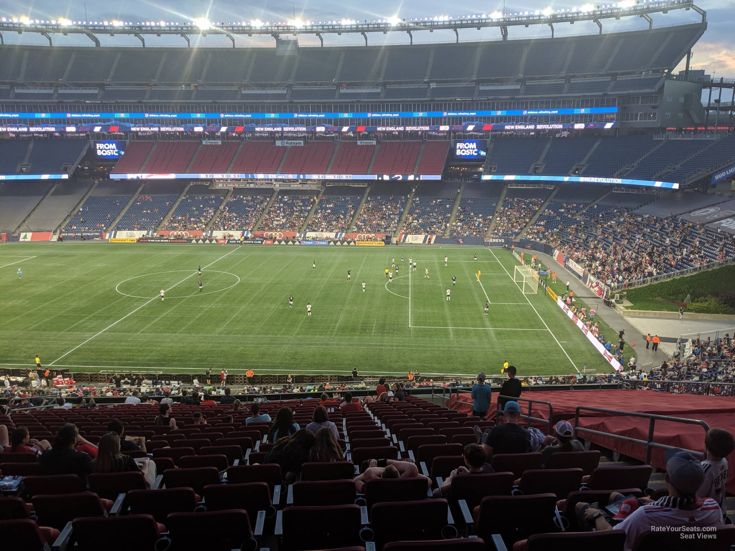 section cl7 seat view  for soccer - gillette stadium