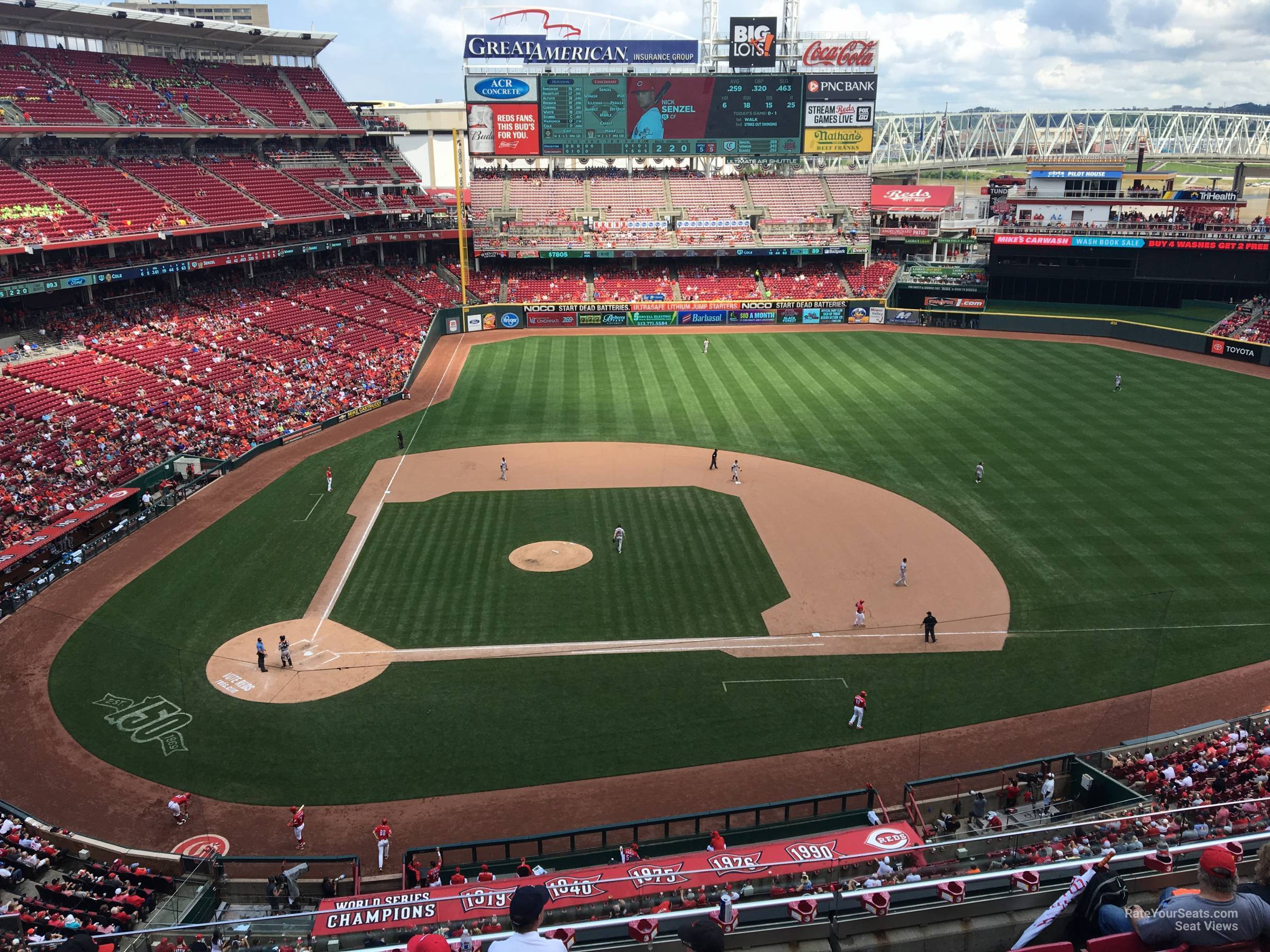 section 429, row f seat view  for baseball - great american ball park