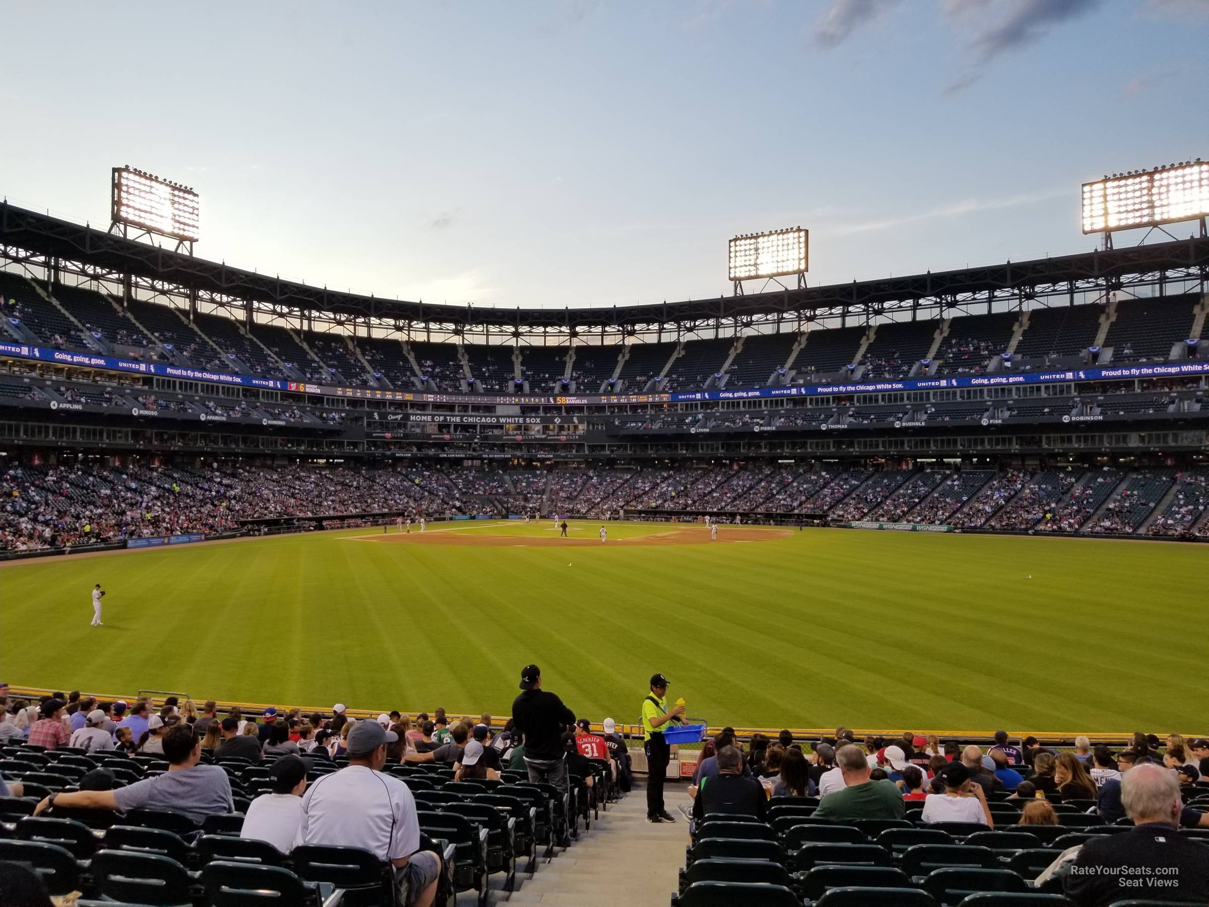 section 101, row 20 seat view  - guaranteed rate field