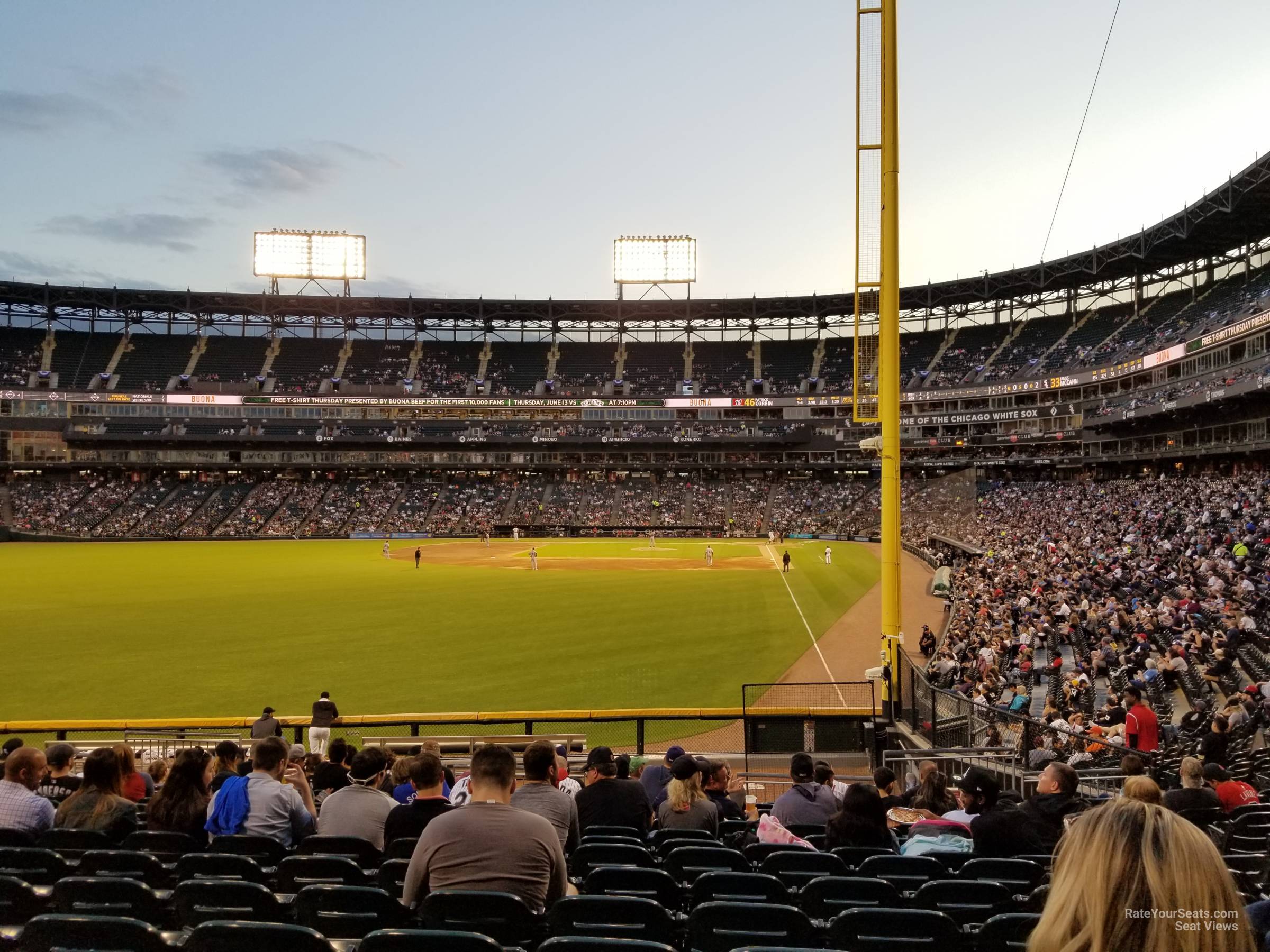 section 157, row 22 seat view  - guaranteed rate field