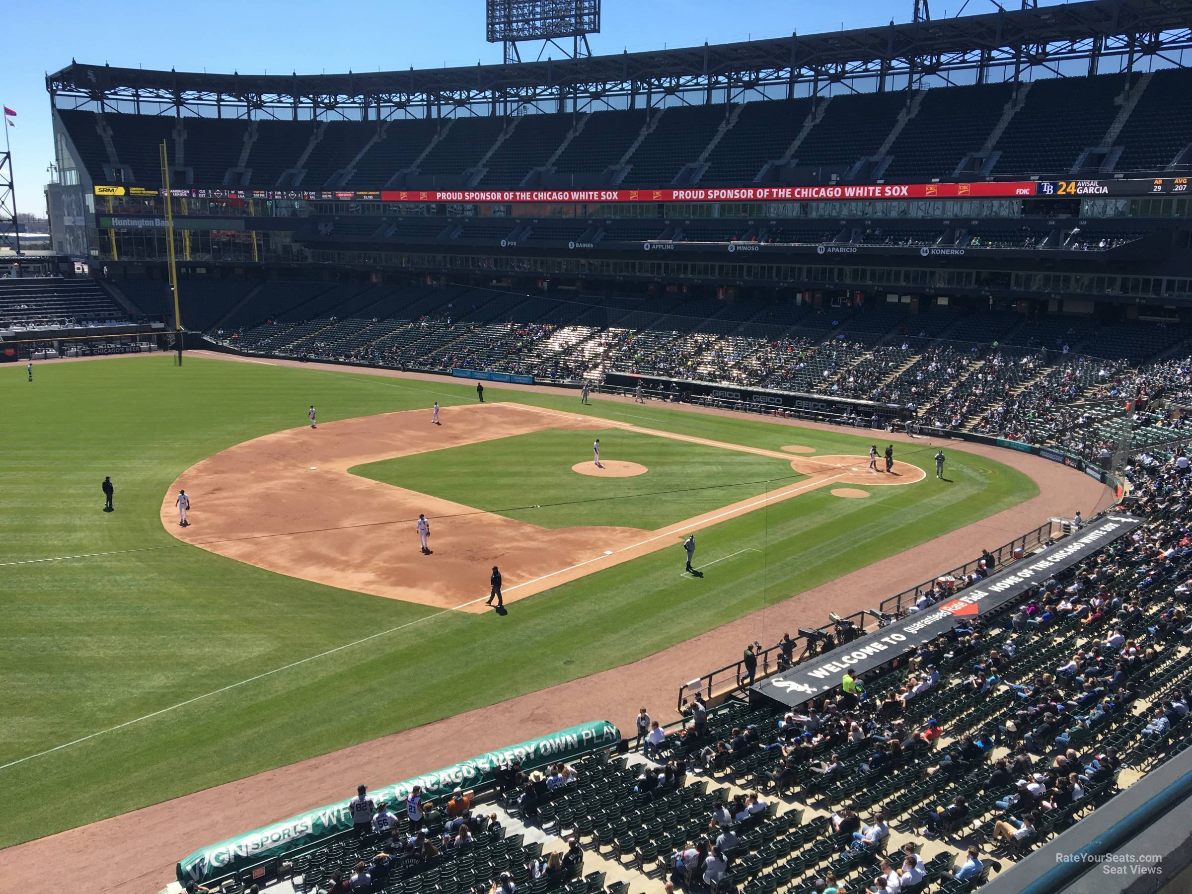 section 346, row 1 seat view  - guaranteed rate field
