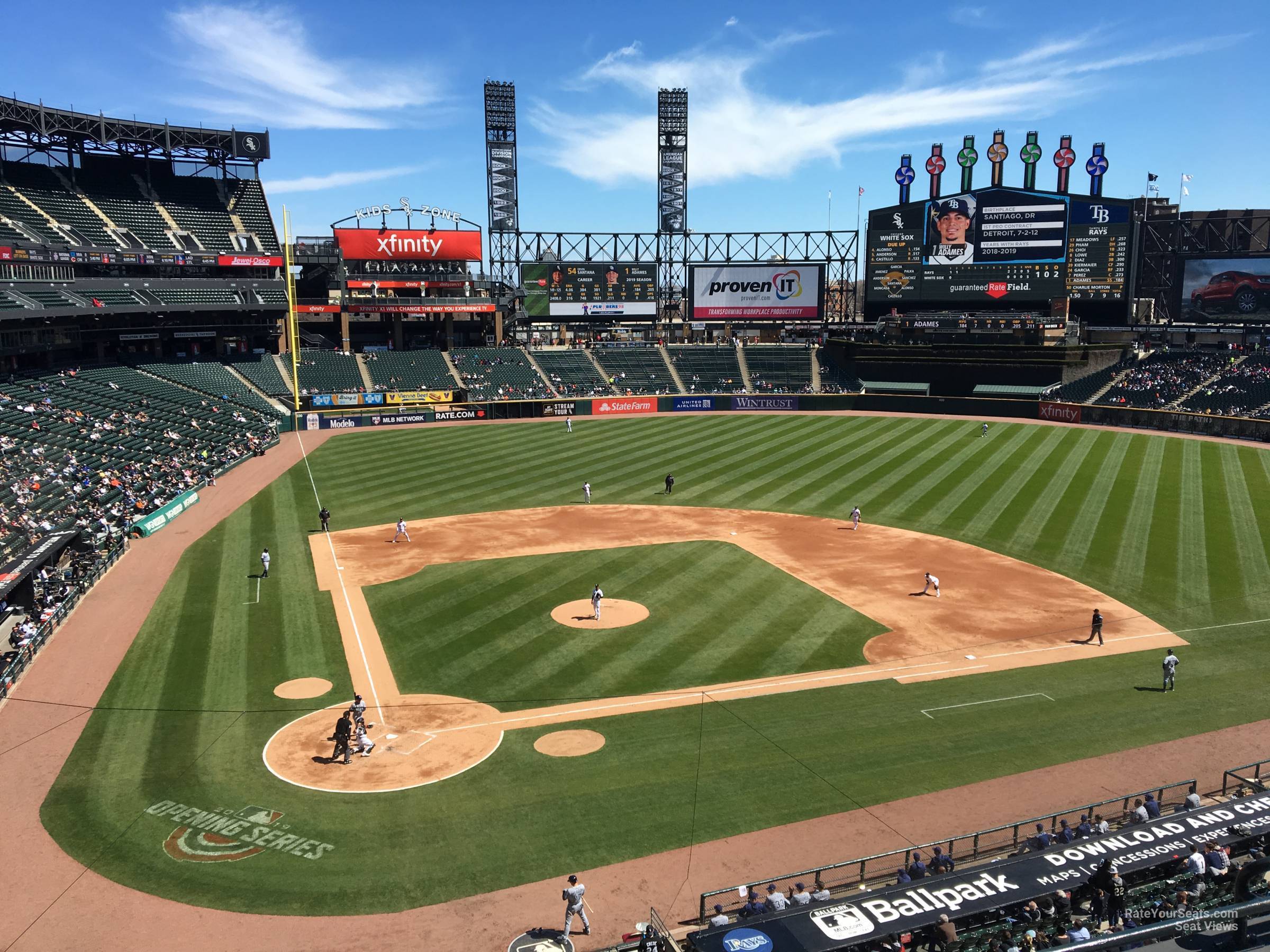 section 329, row 1 seat view  - guaranteed rate field