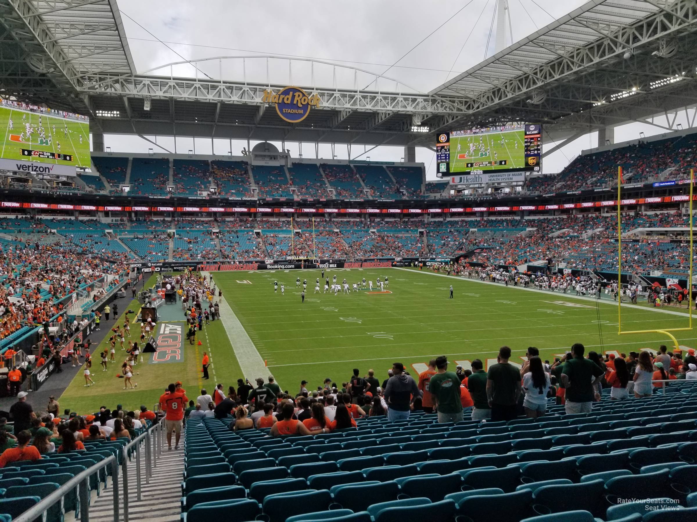 section 106, row 28 seat view  for football - hard rock stadium