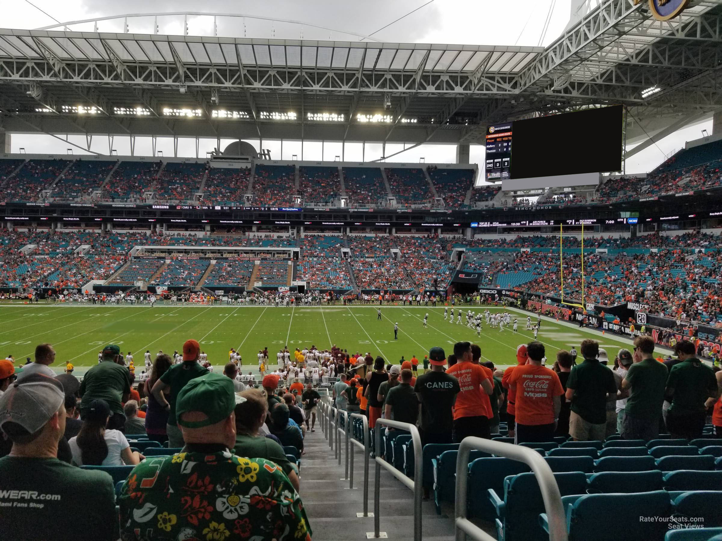 section 116, row 36 seat view  for football - hard rock stadium