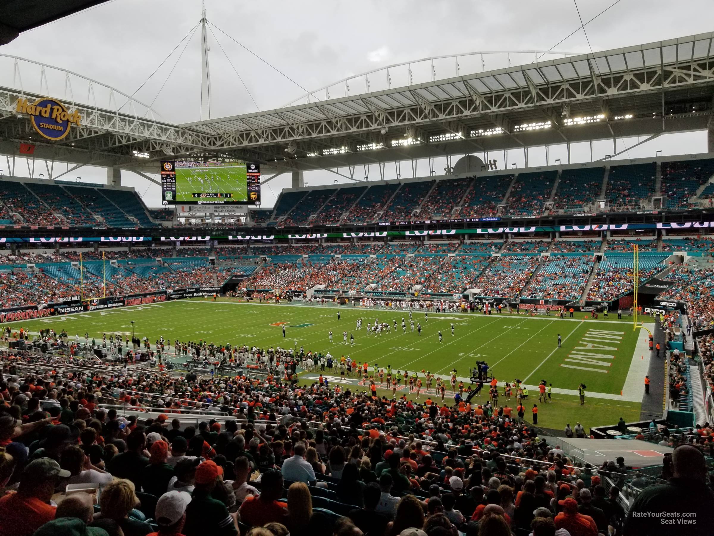 section 242, row 19 seat view  for football - hard rock stadium