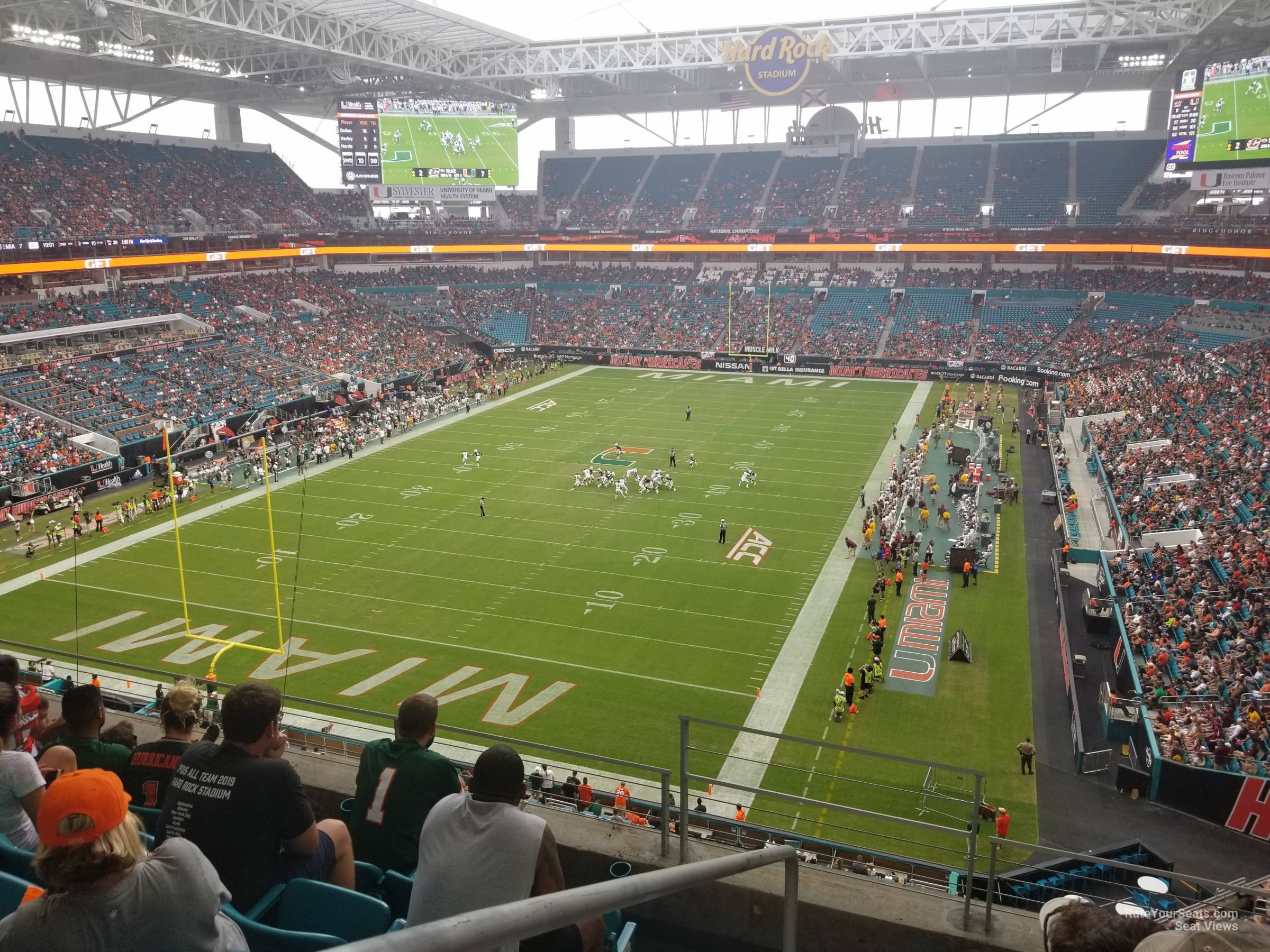 section 329, row 5 seat view  for football - hard rock stadium