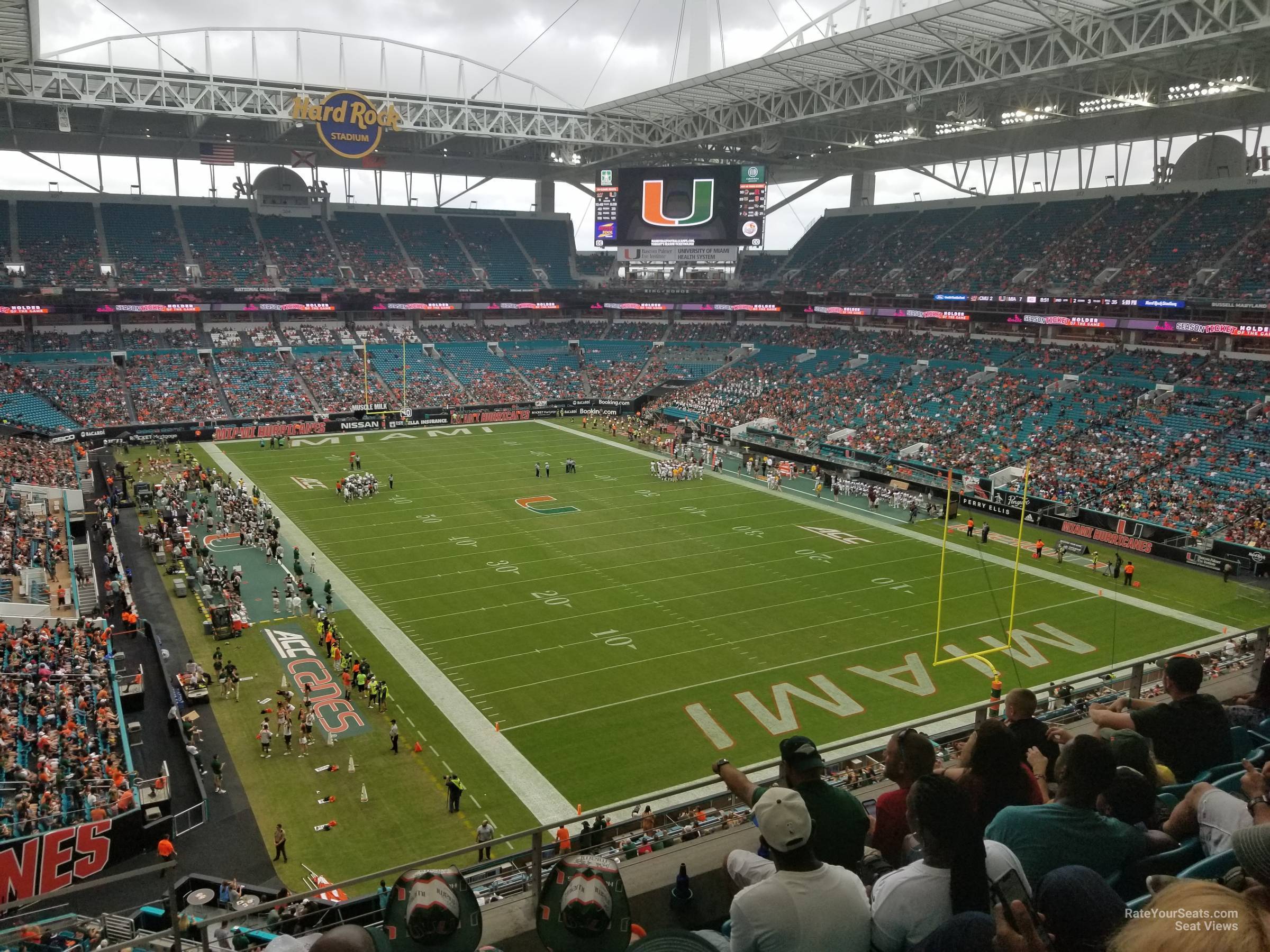 section 335, row 5 seat view  for football - hard rock stadium