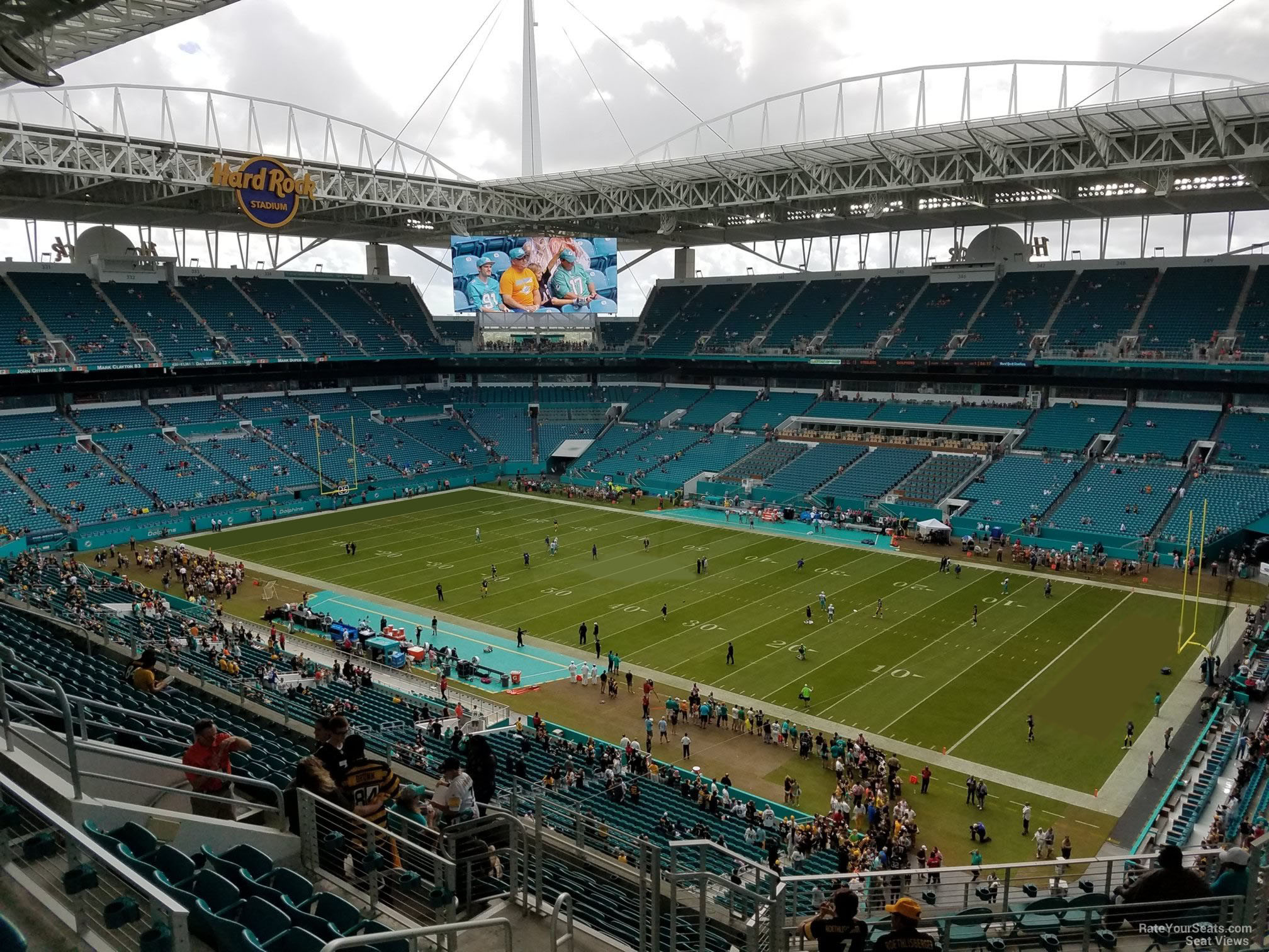 section 312, row 14 seat view  for football - hard rock stadium