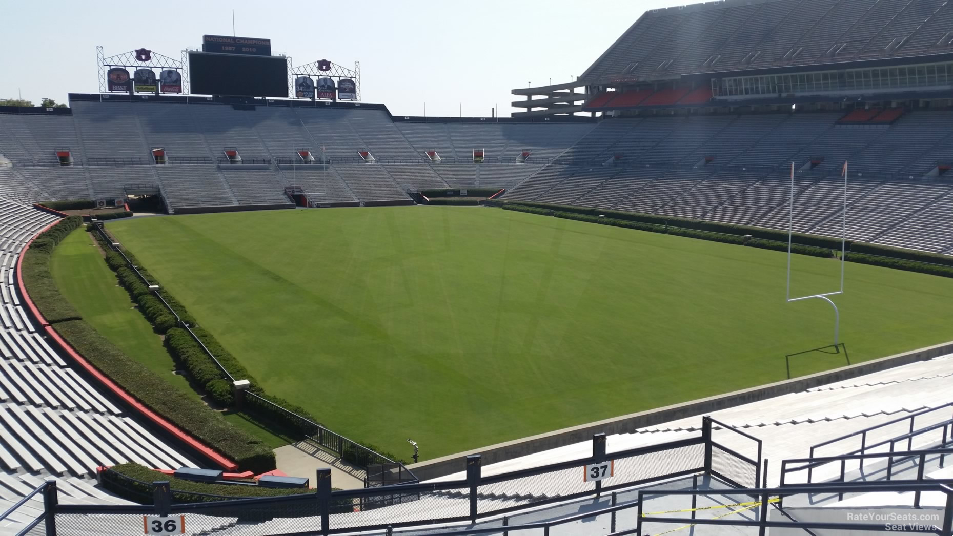 jordan hare stadium section 37 rateyourseats com jordan hare stadium seating chart with rows