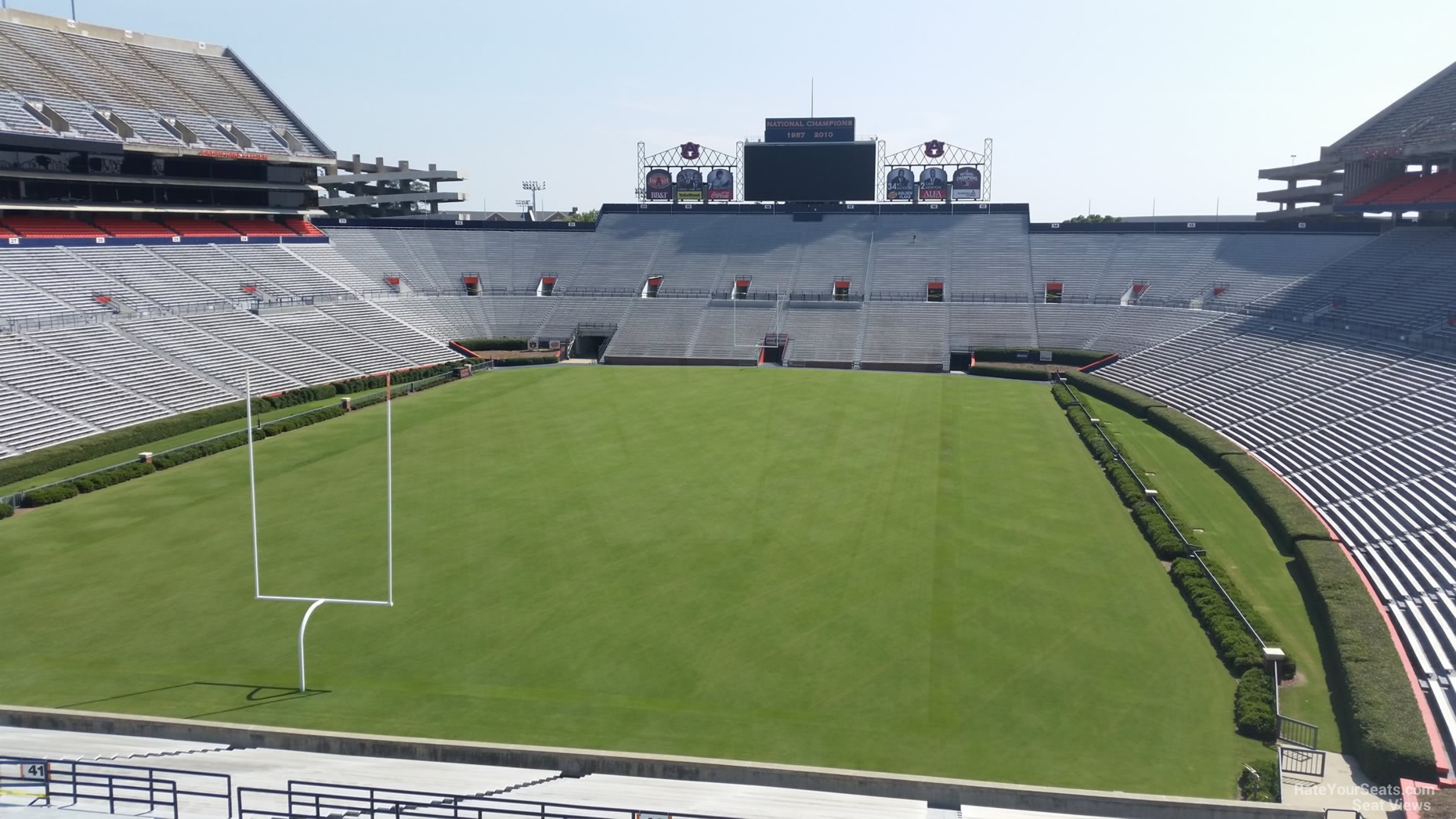 jordan hare stadium section 42 rateyourseats com jordan hare stadium seating chart with rows