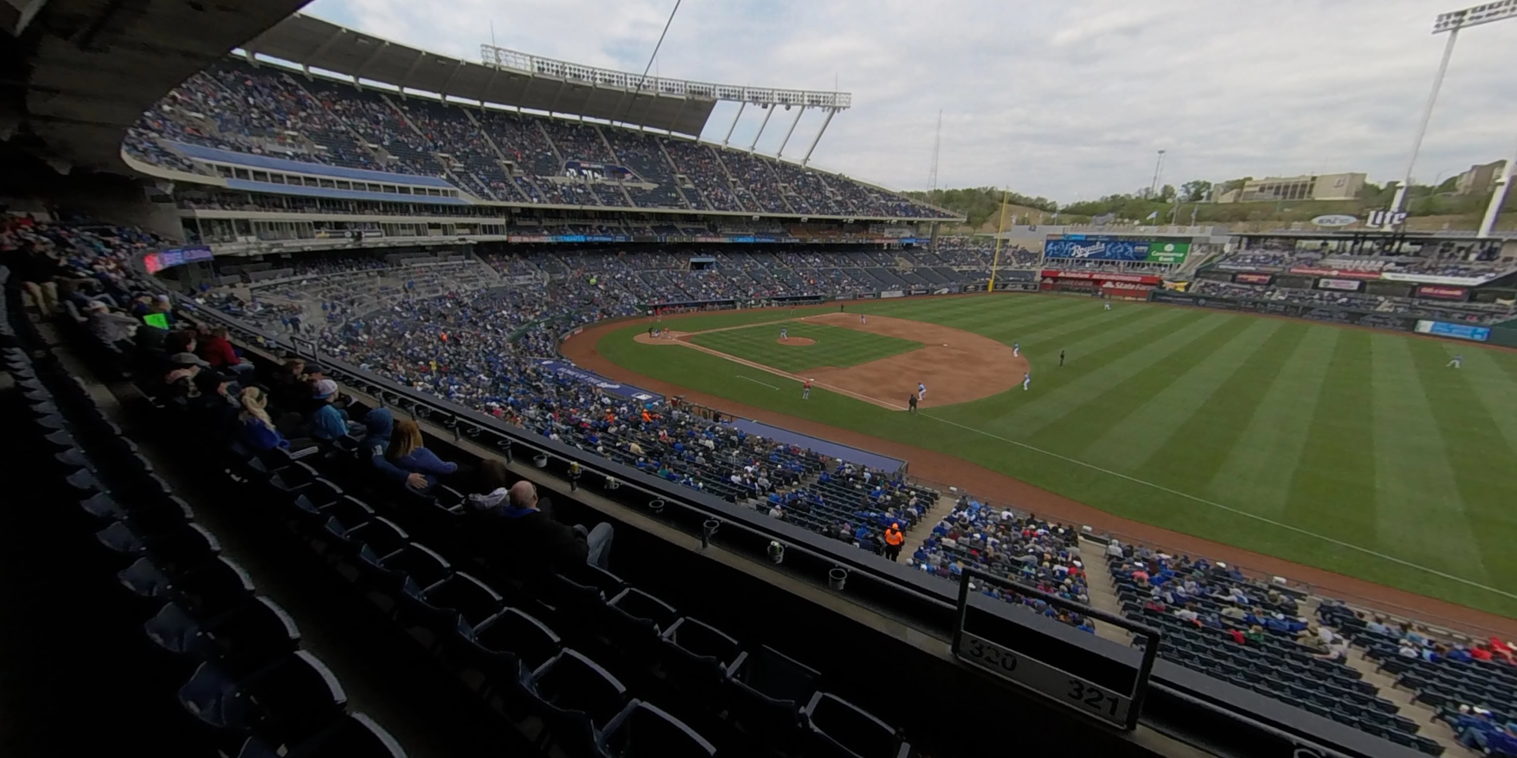 section 320 panoramic seat view  - kauffman stadium