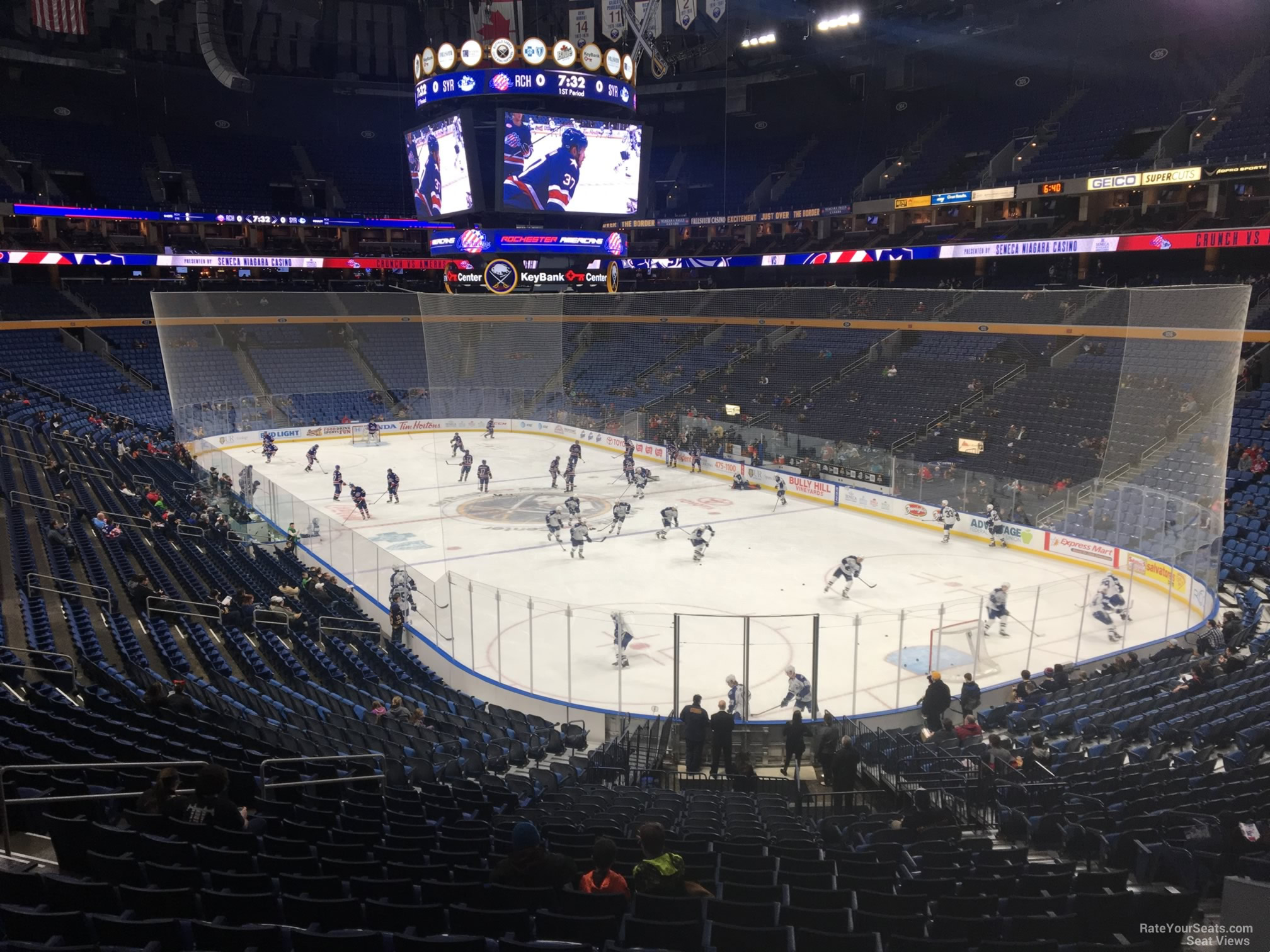 section 113, row 22 seat view  for hockey - keybank center