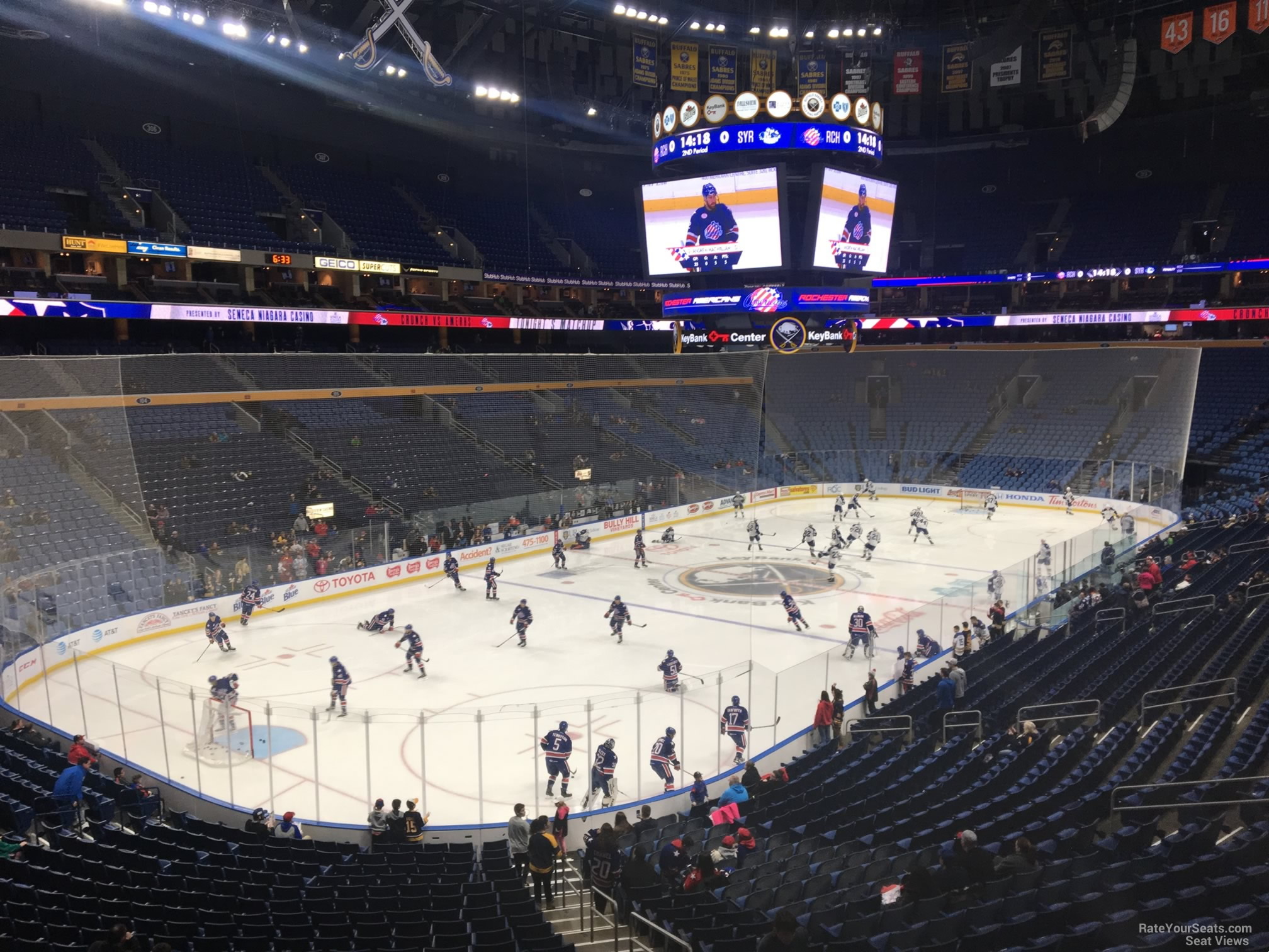 section 223, row 4 seat view  for hockey - keybank center