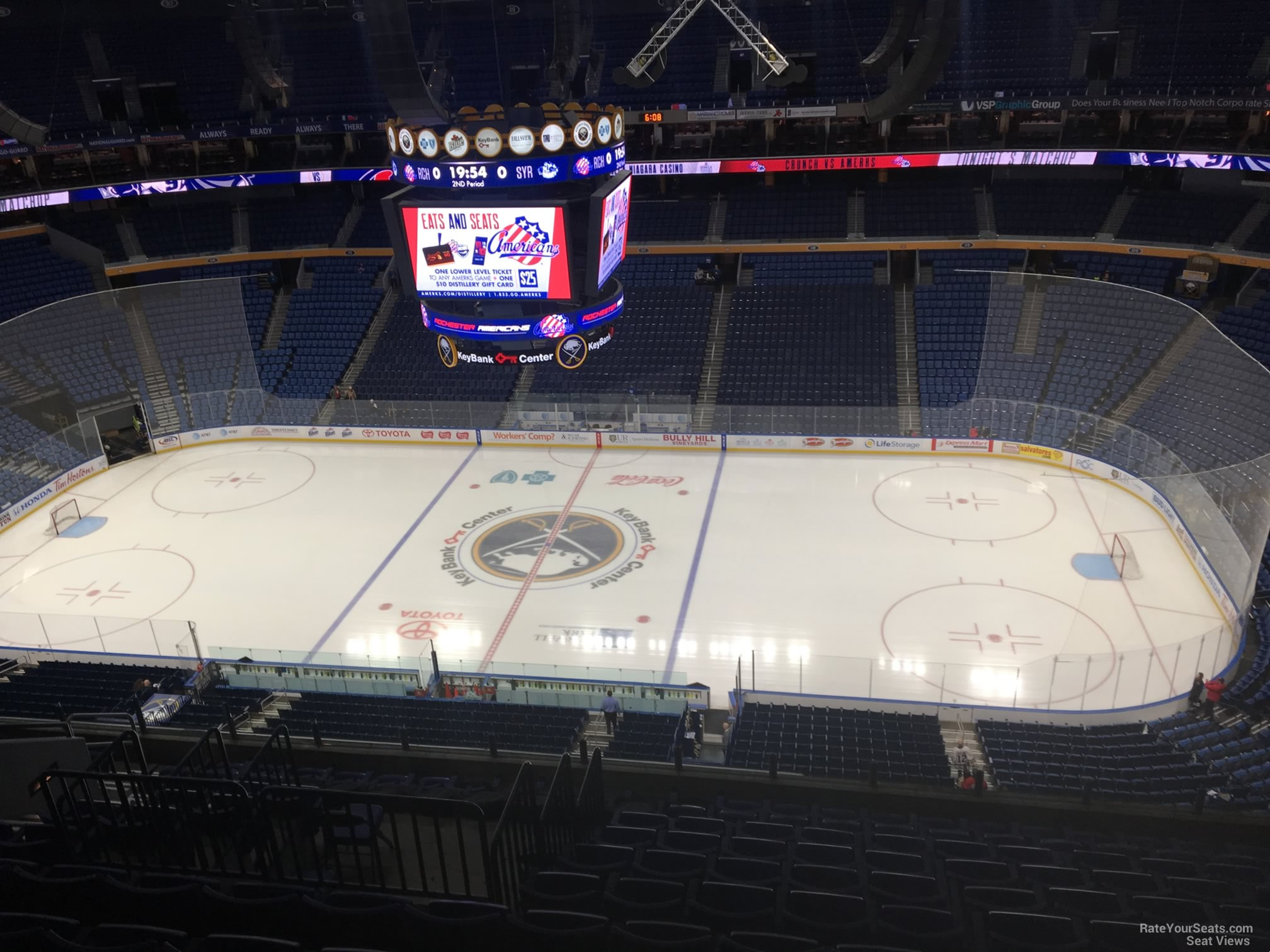 section 305, row 13 seat view  for hockey - keybank center