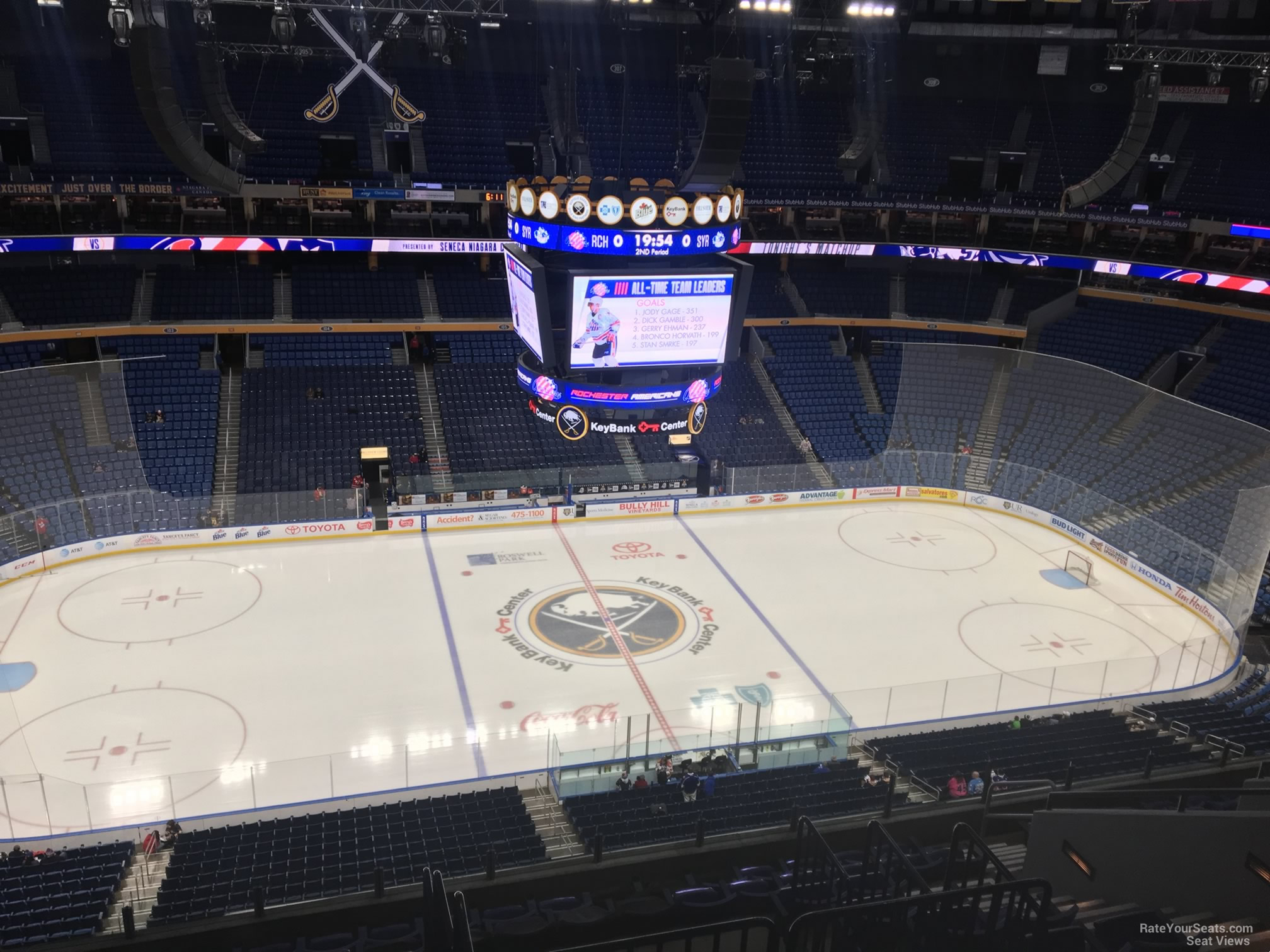 section 321, row 13 seat view  for hockey - keybank center