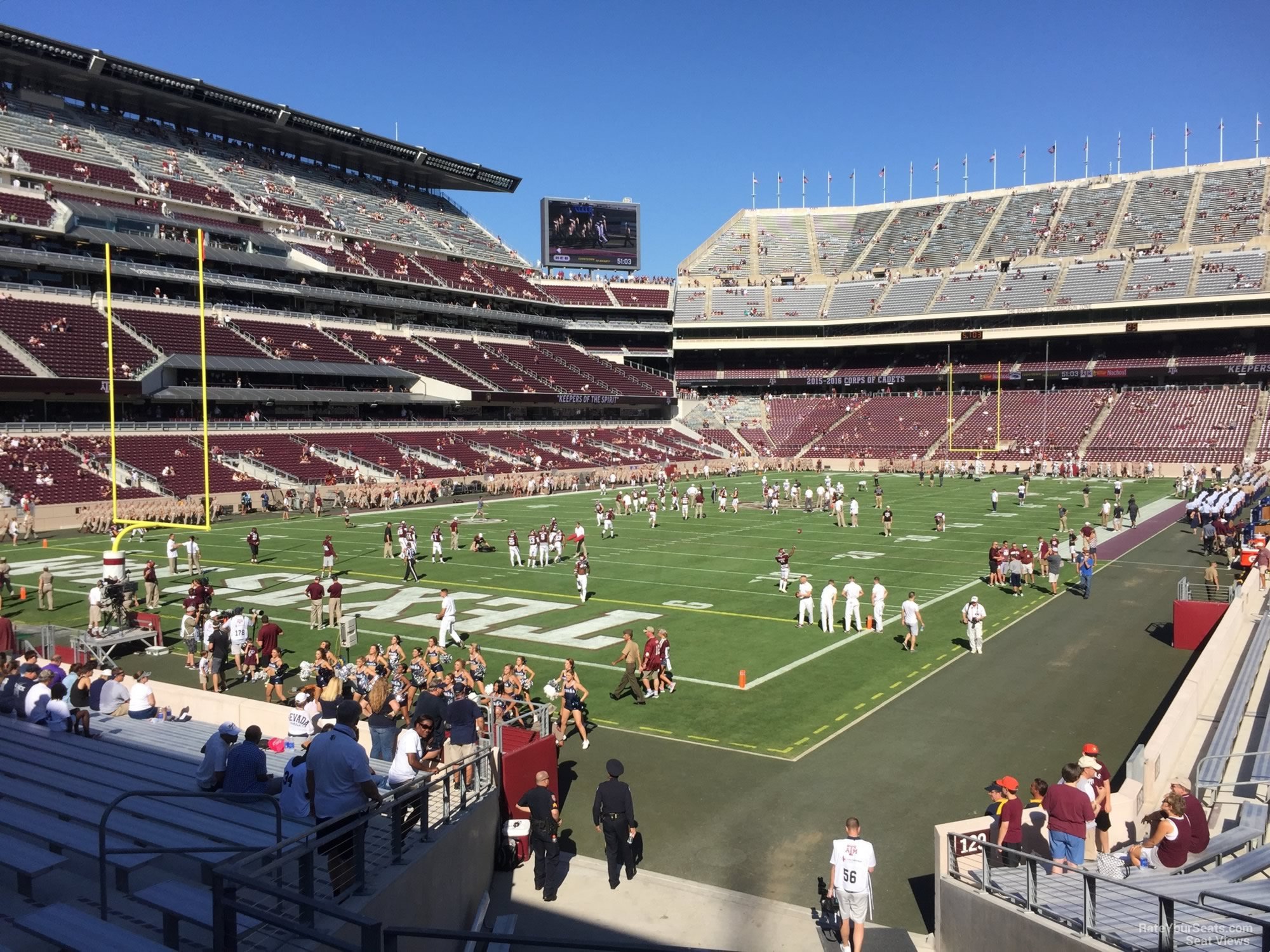 section 130, row 20 seat view  - kyle field