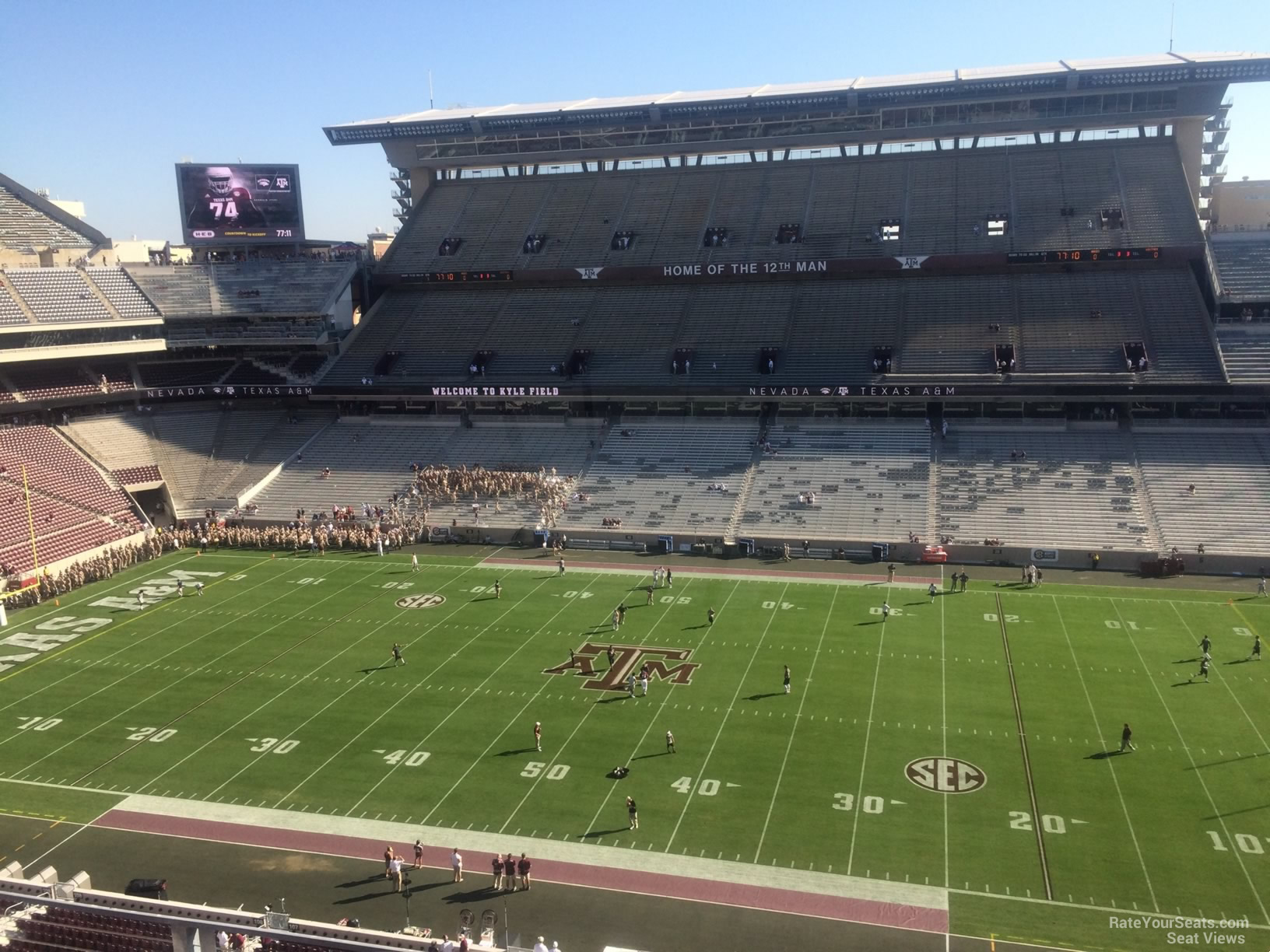 section 305, row 3 seat view  - kyle field