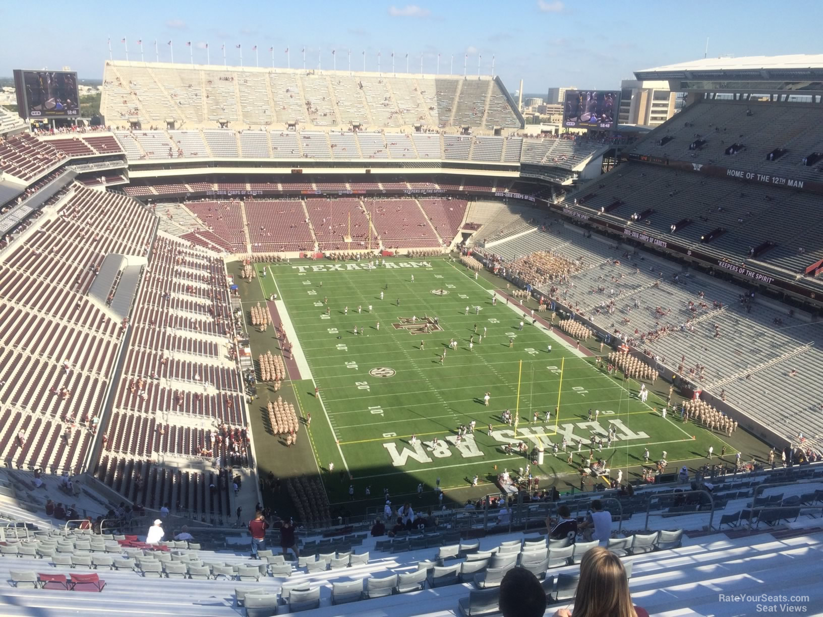 kyle field section 348 rateyourseats com texas a m kyle field seating chart