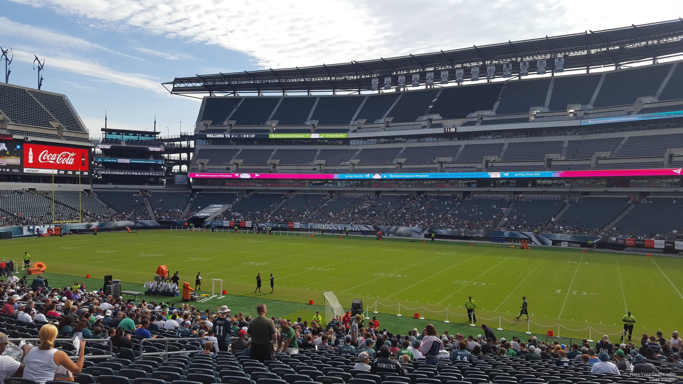 section 104, row 31 seat view  for football - lincoln financial field