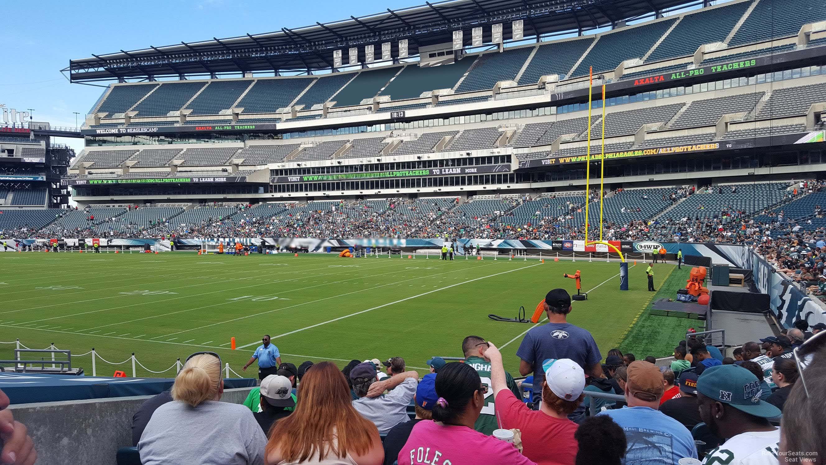 section 125, row 12 seat view  for football - lincoln financial field
