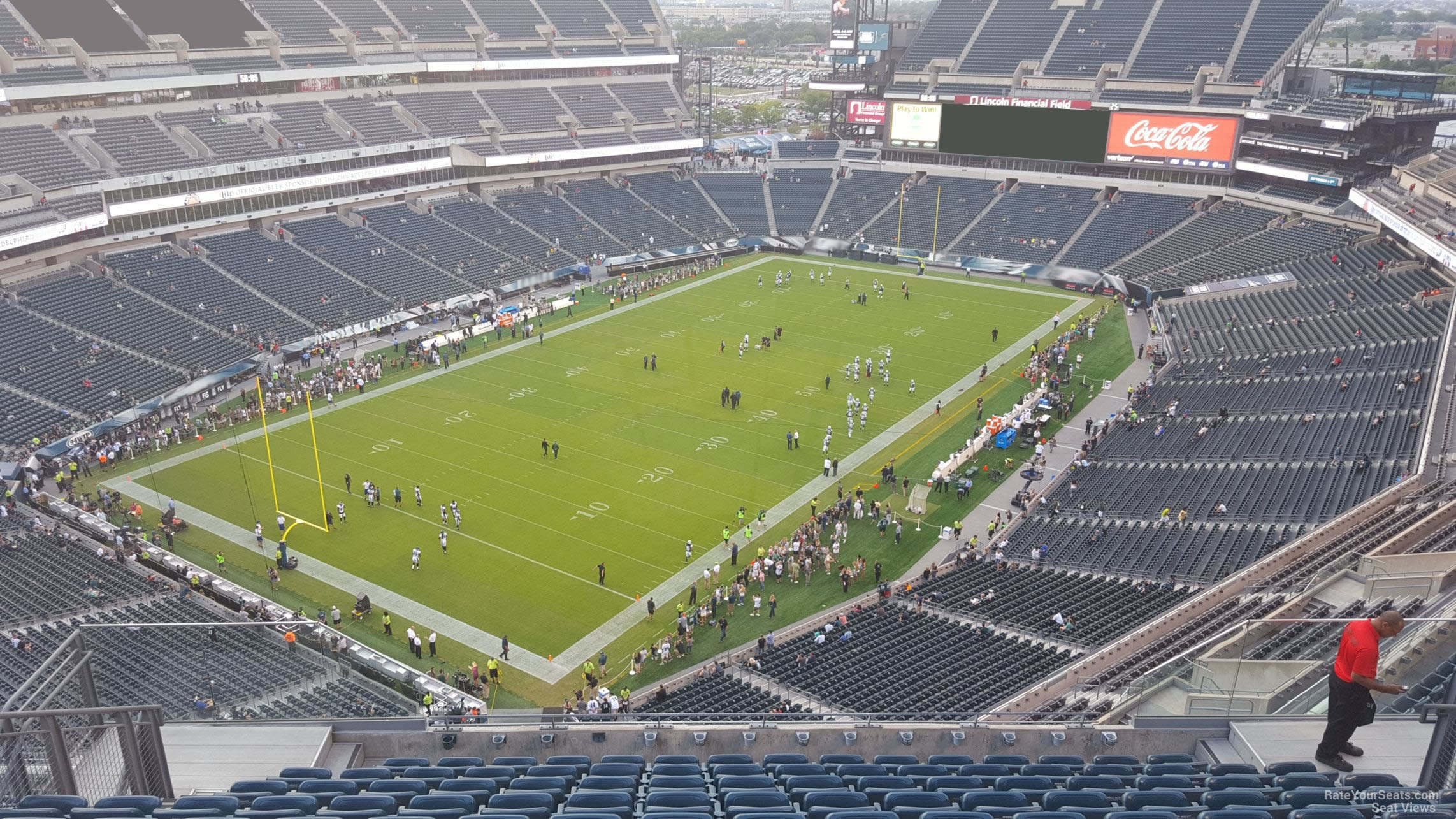 section 218, row 15 seat view  for football - lincoln financial field