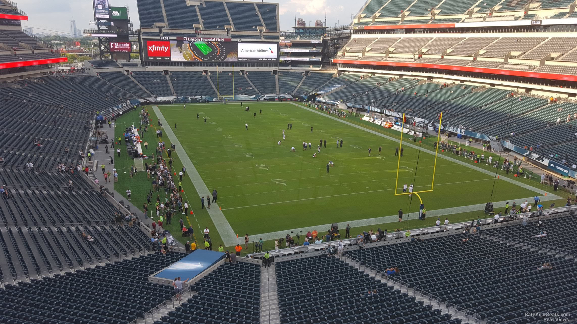 section m9, row 13 seat view  for football - lincoln financial field