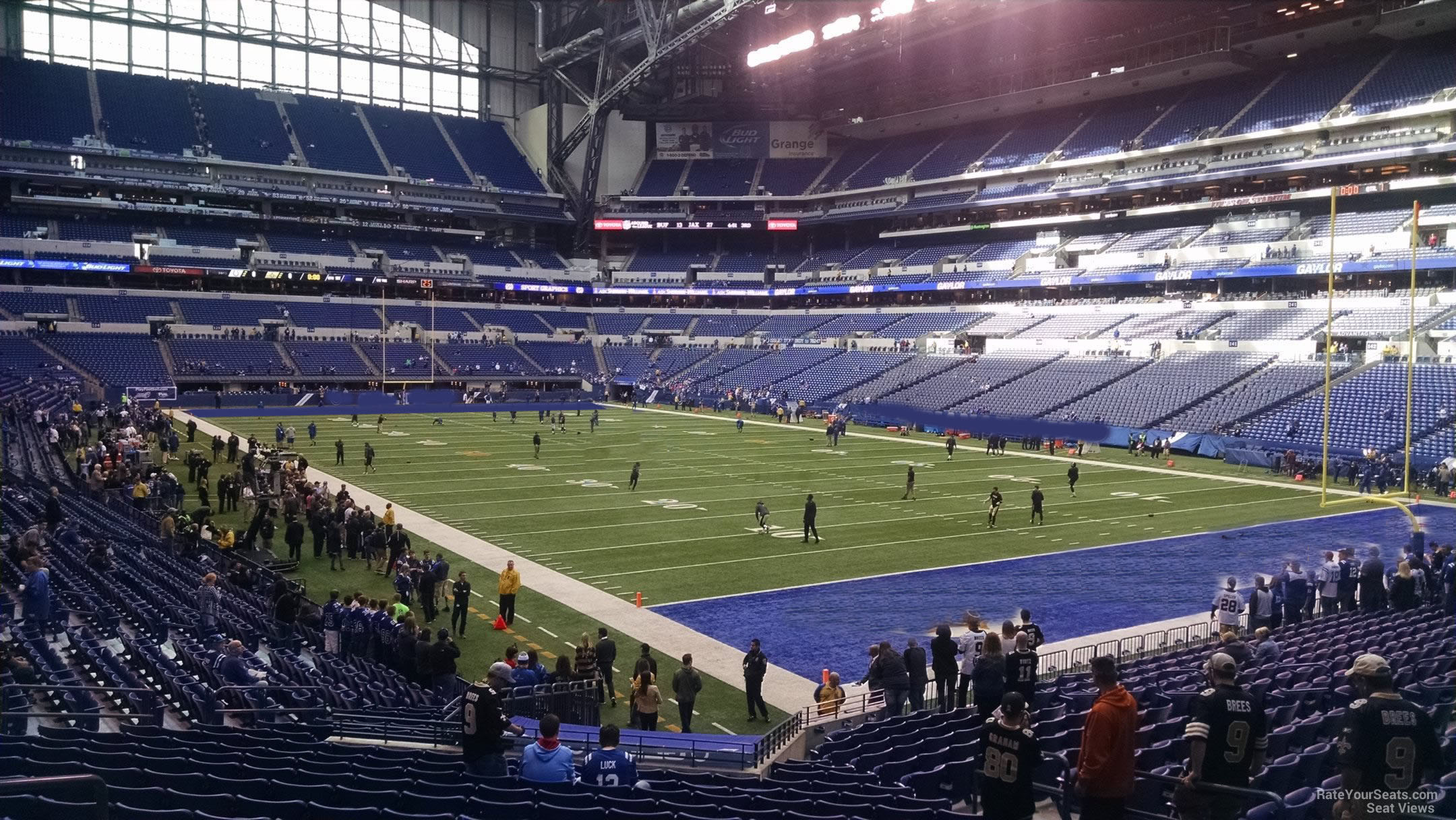 section 105, row 22 seat view  for football - lucas oil stadium