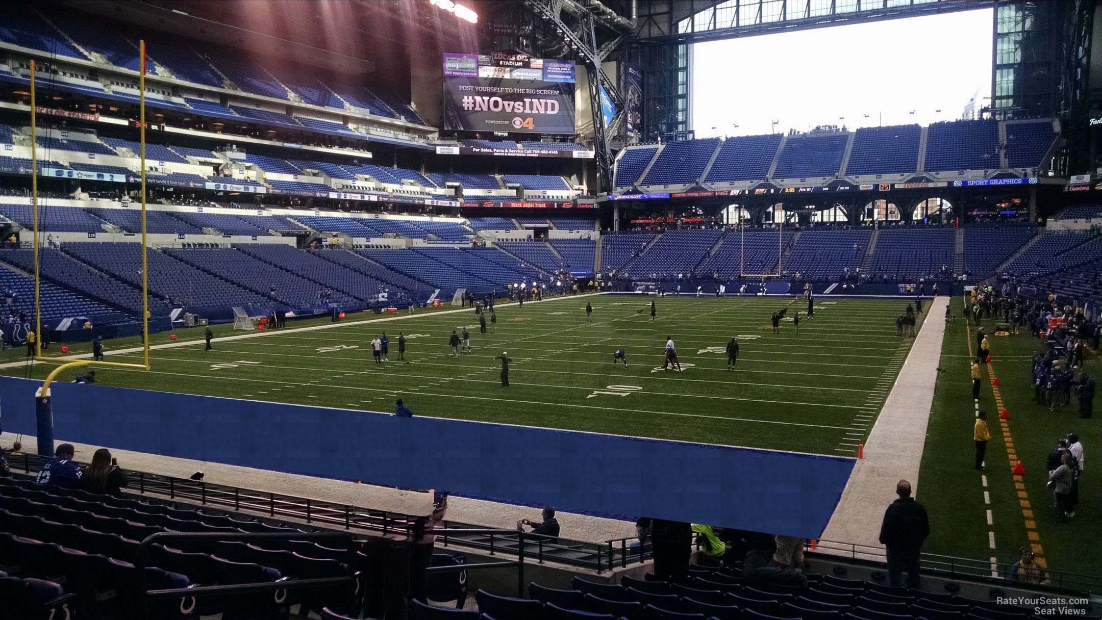 section 124, row 18 seat view  for football - lucas oil stadium