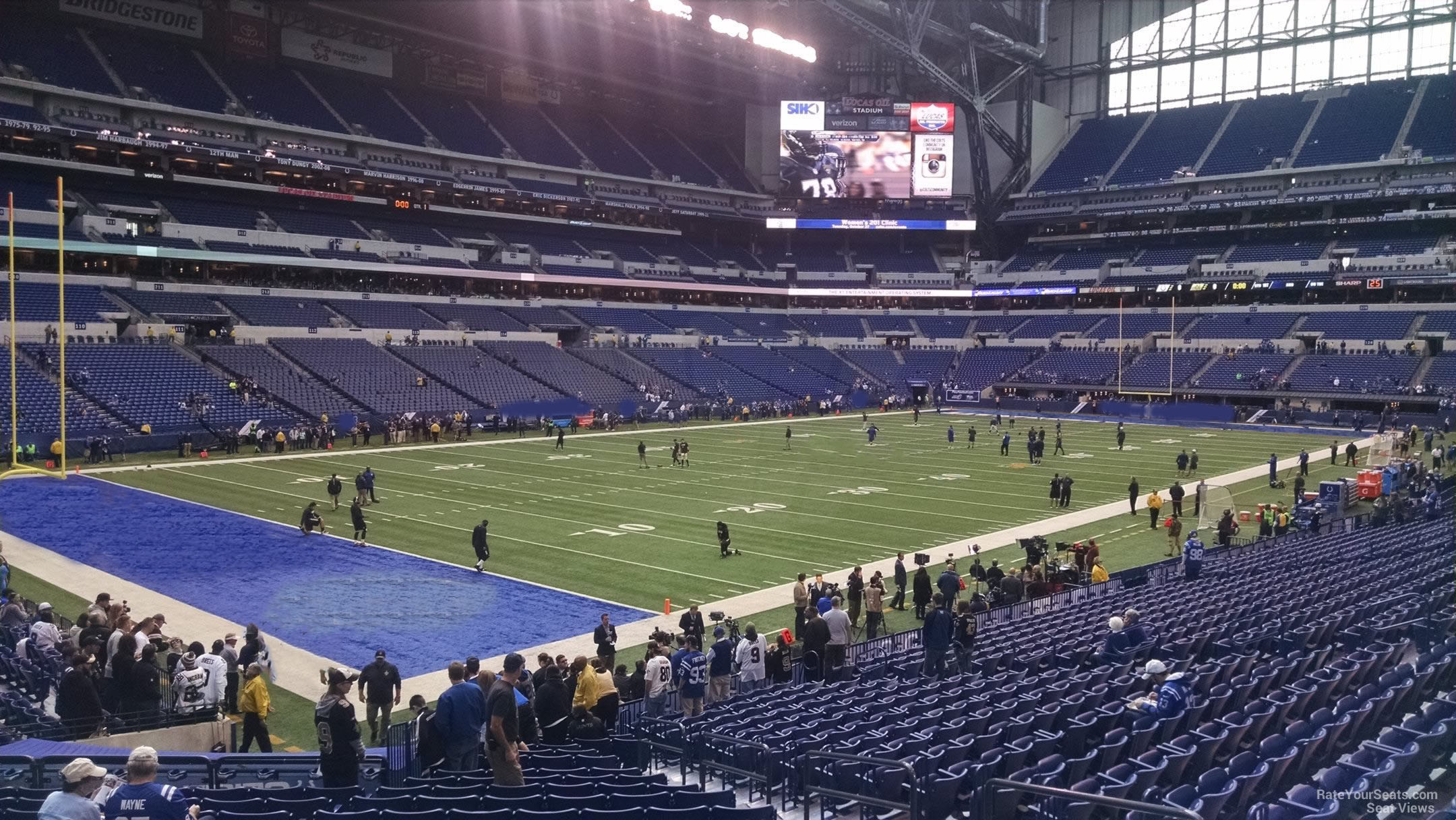 section 148, row 22 seat view  for football - lucas oil stadium
