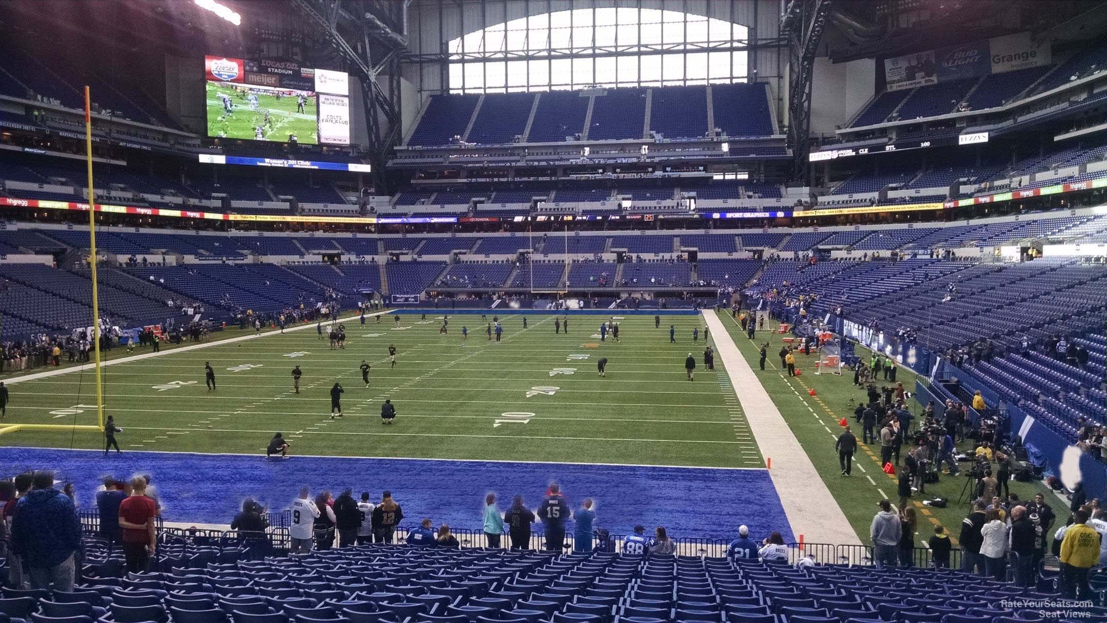 section 152, row 22 seat view  for football - lucas oil stadium