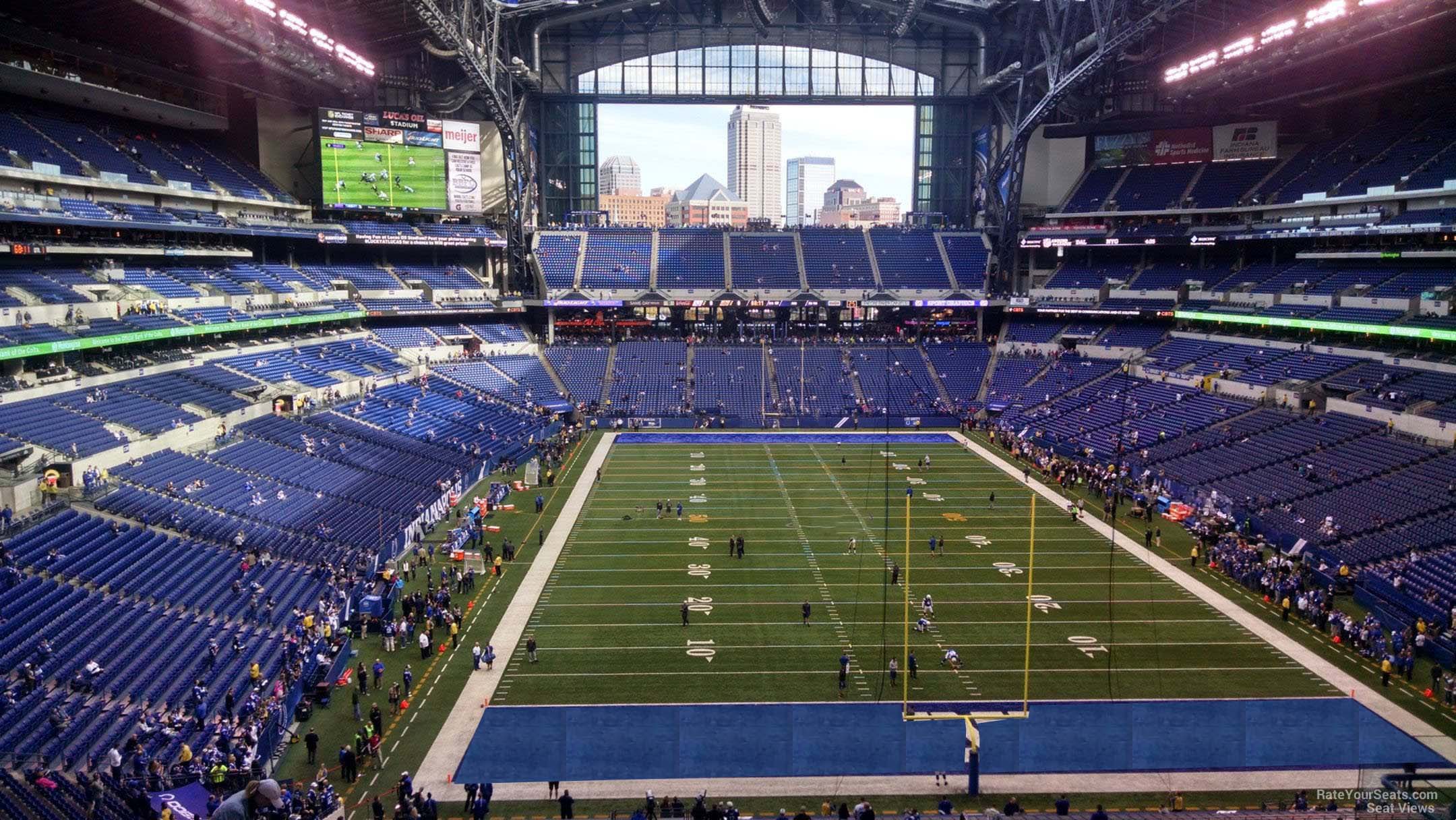 section 427, row 8 seat view  for football - lucas oil stadium