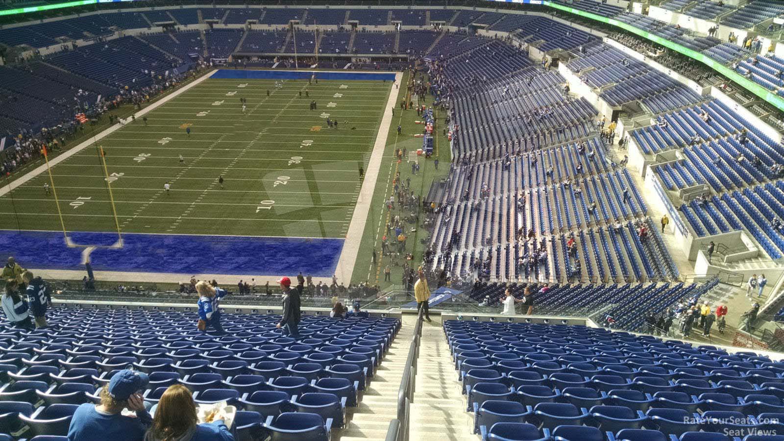 section 450, row sro seat view  for football - lucas oil stadium
