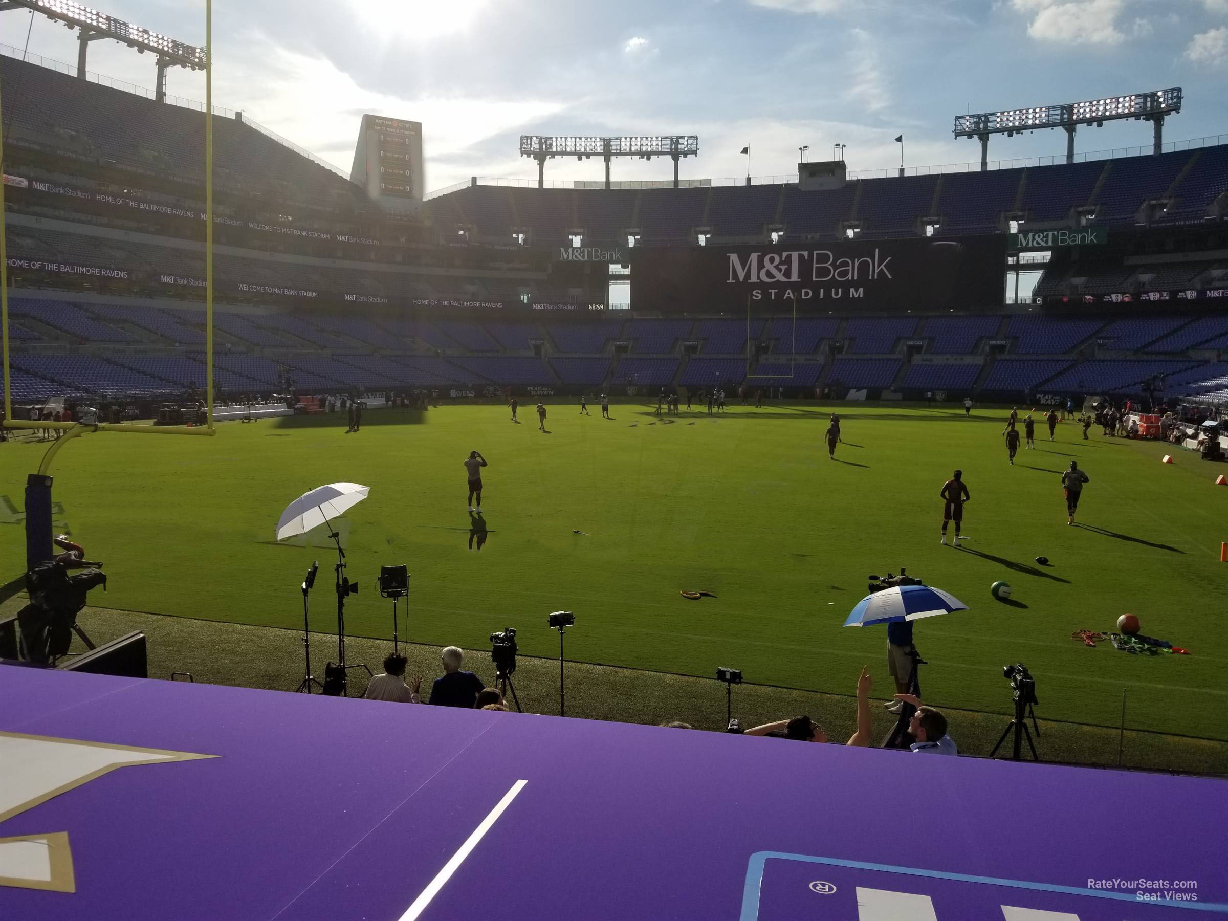 section 111, row 11 seat view  for football - m&t bank stadium