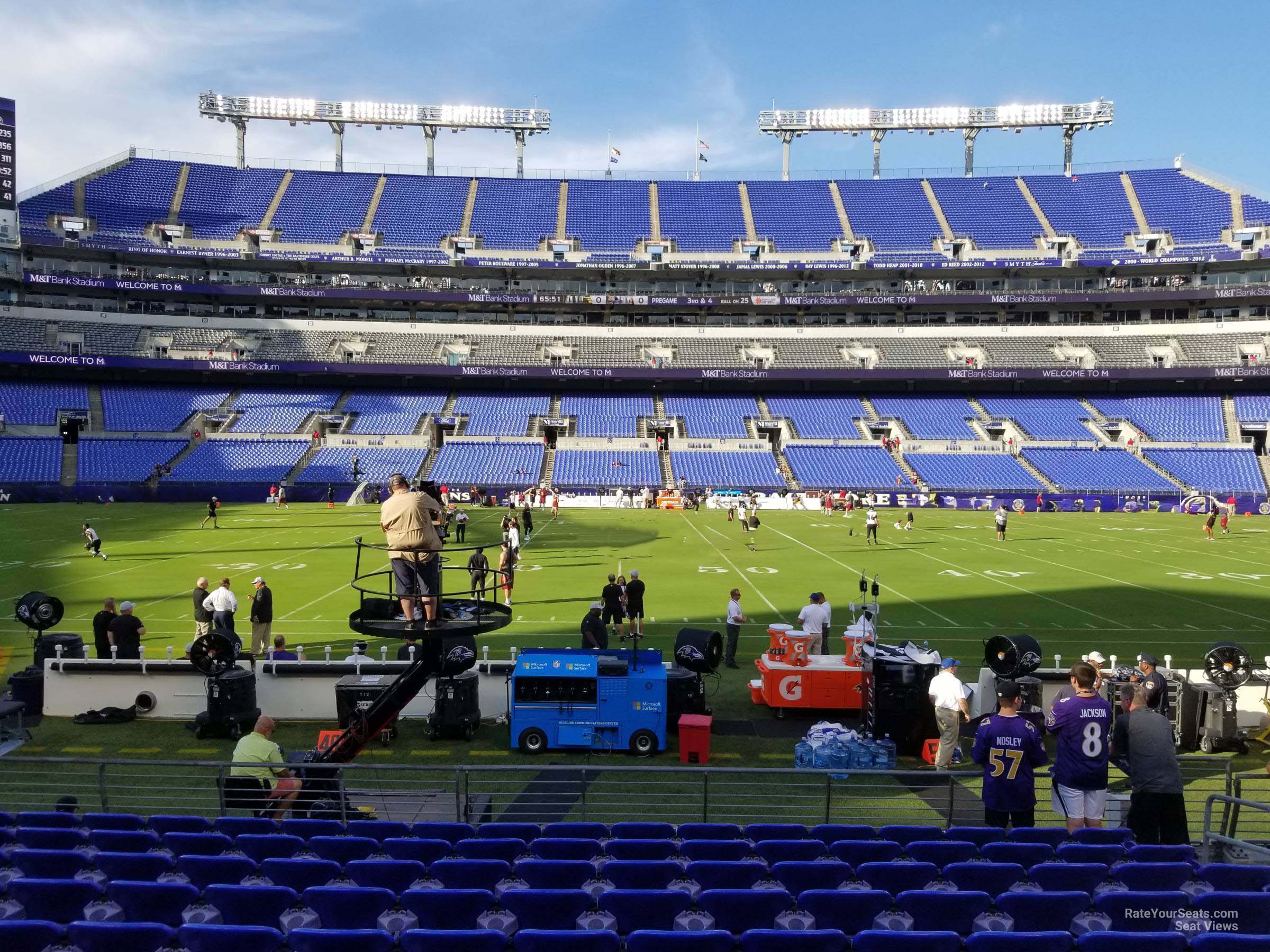 section 127, row 11 seat view  for football - m&t bank stadium