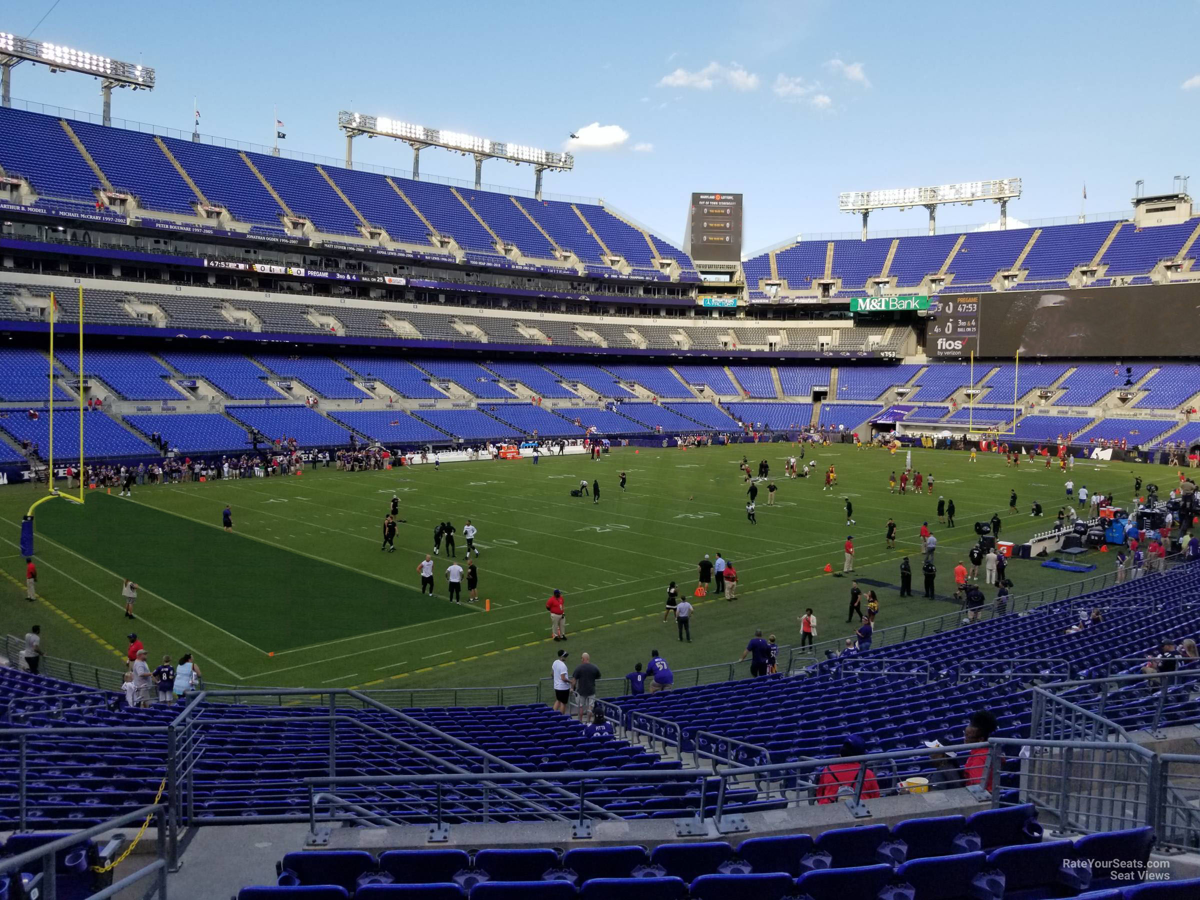 section 133, row 28 seat view  for football - m&t bank stadium