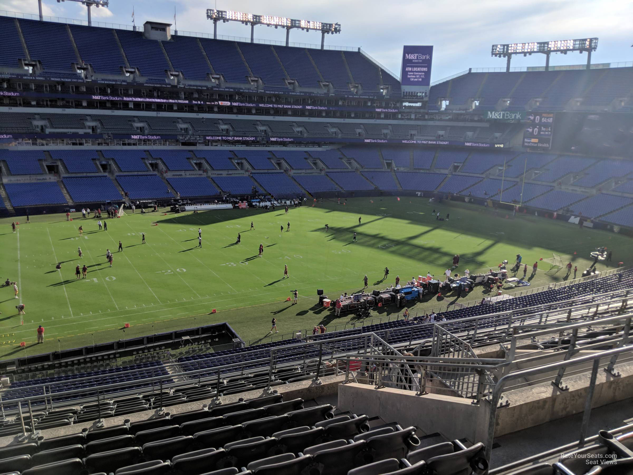 section 203, row 13 seat view  for football - m&t bank stadium