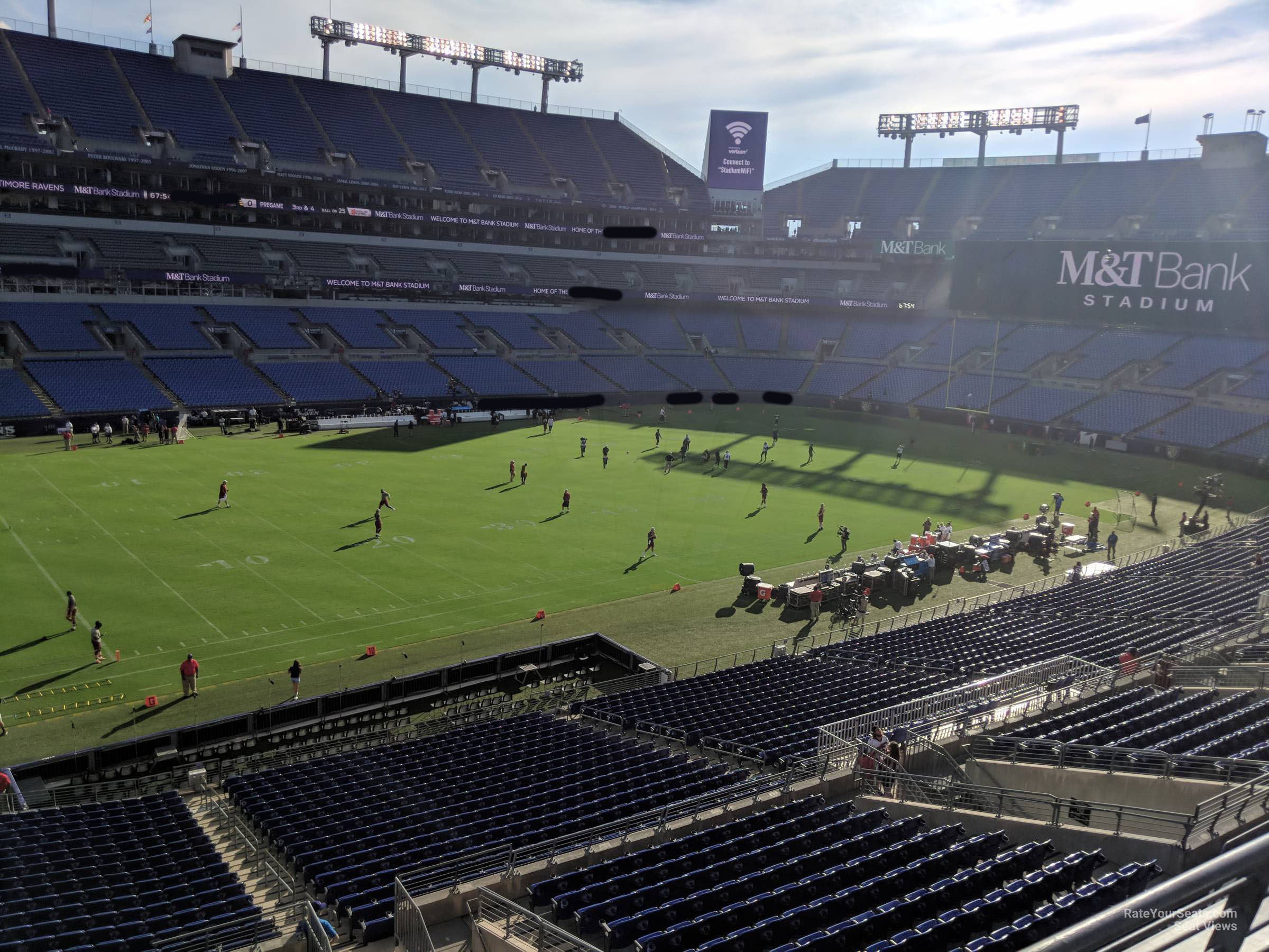 section 204, row 2 seat view  for football - m&t bank stadium