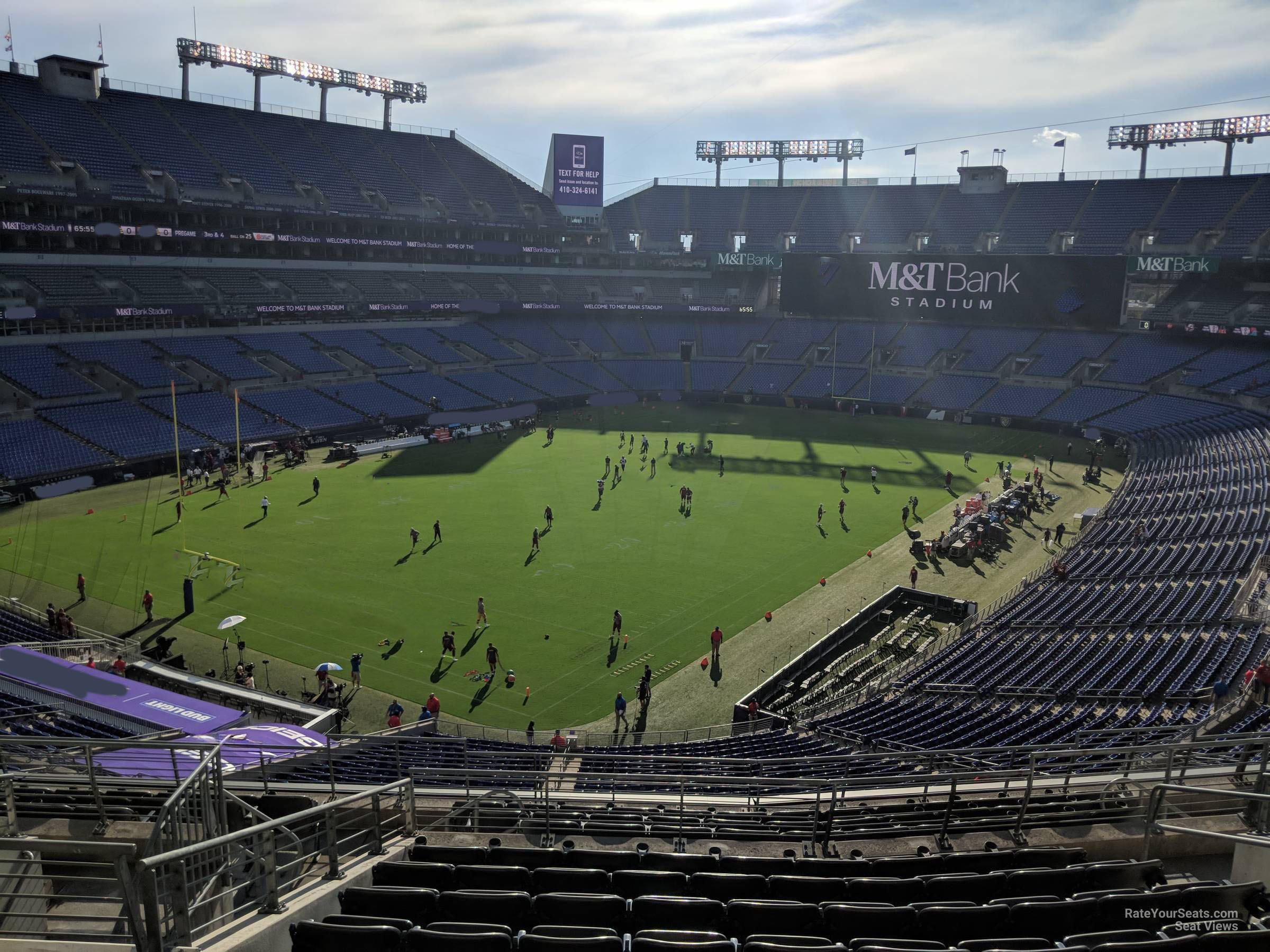 section 208, row 13 seat view  for football - m&t bank stadium