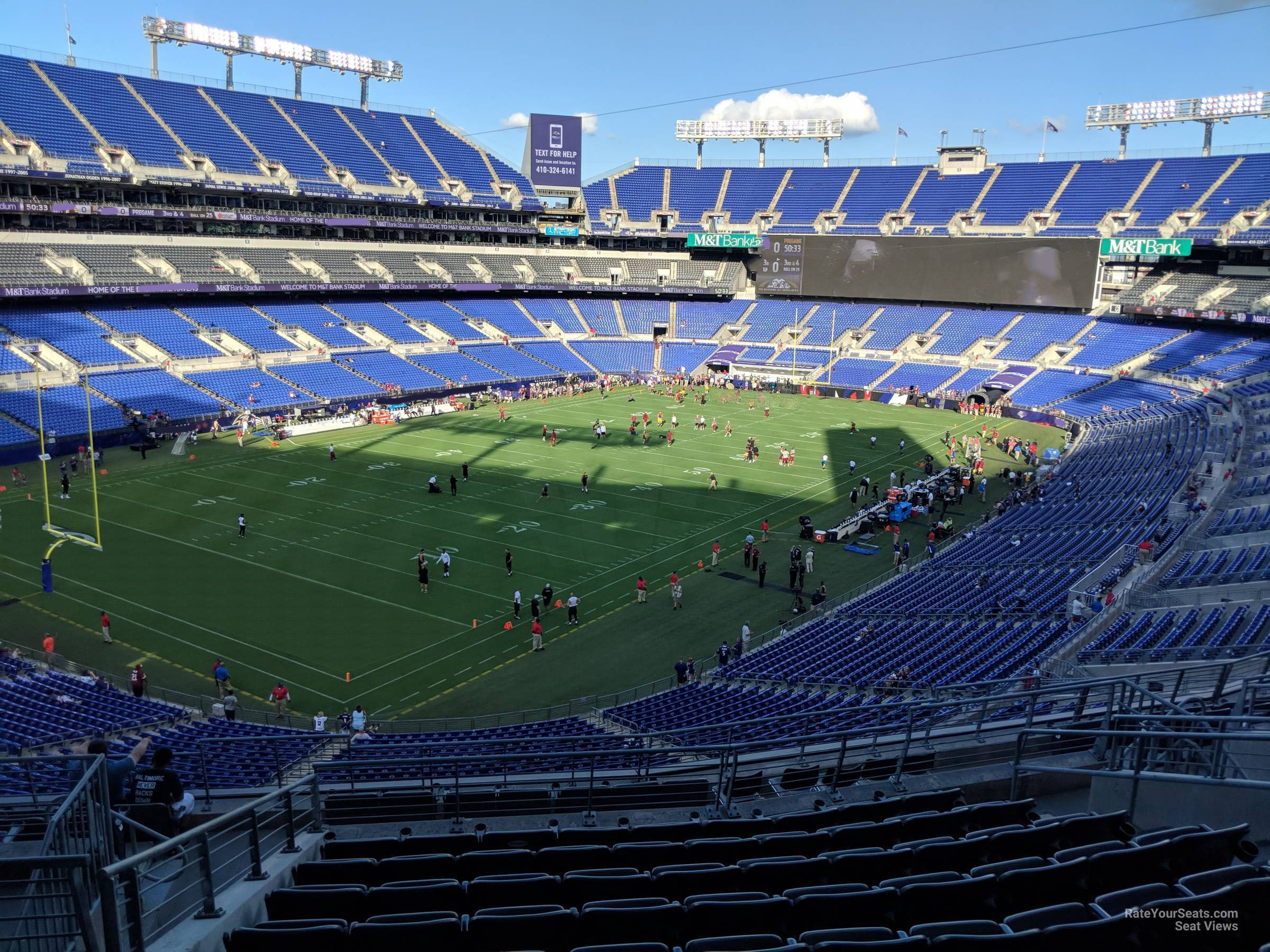 section 234, row 13 seat view  for football - m&t bank stadium