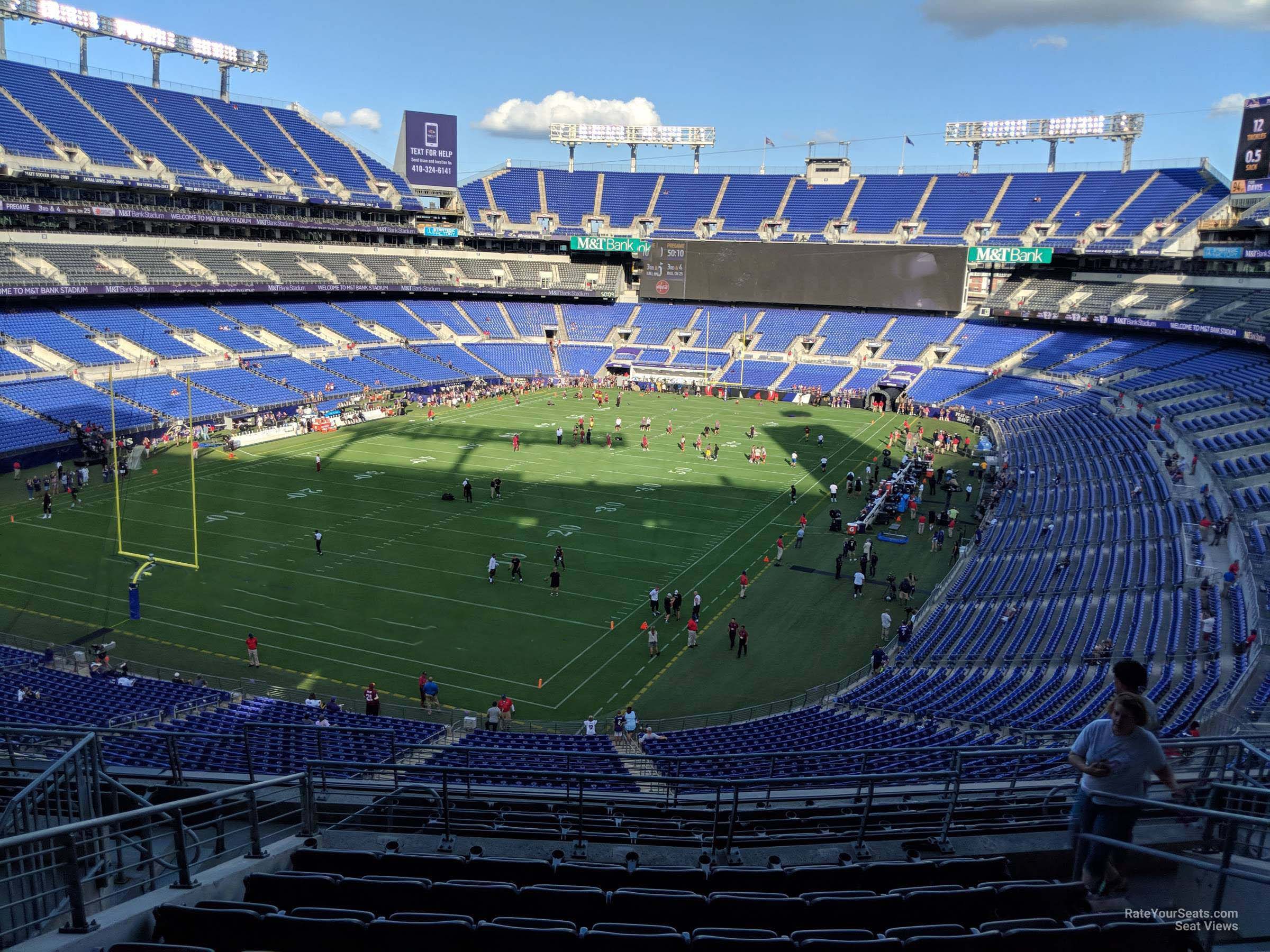 section 236, row 13 seat view  for football - m&t bank stadium