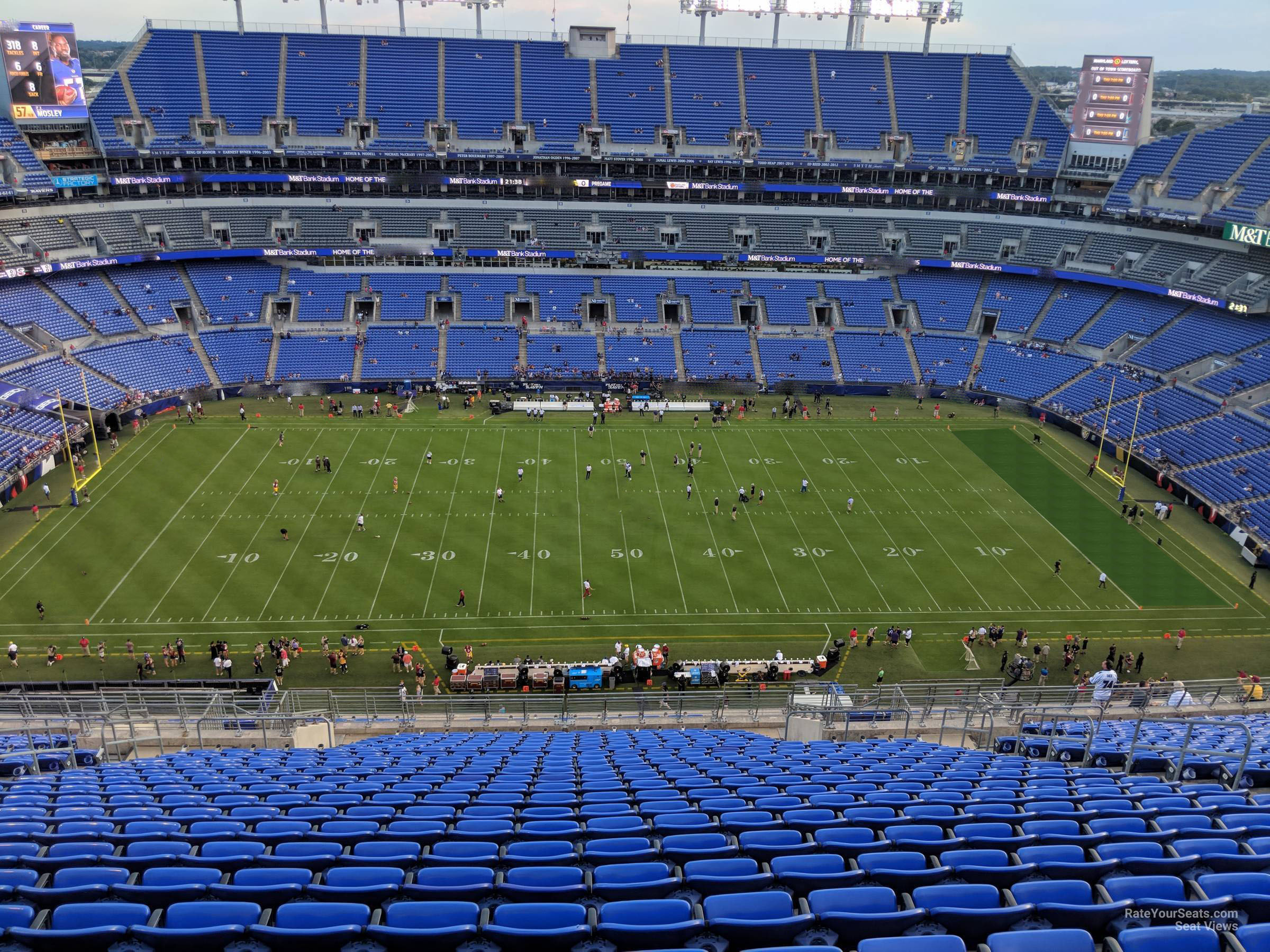 section 500, row 26 seat view  for football - m&t bank stadium