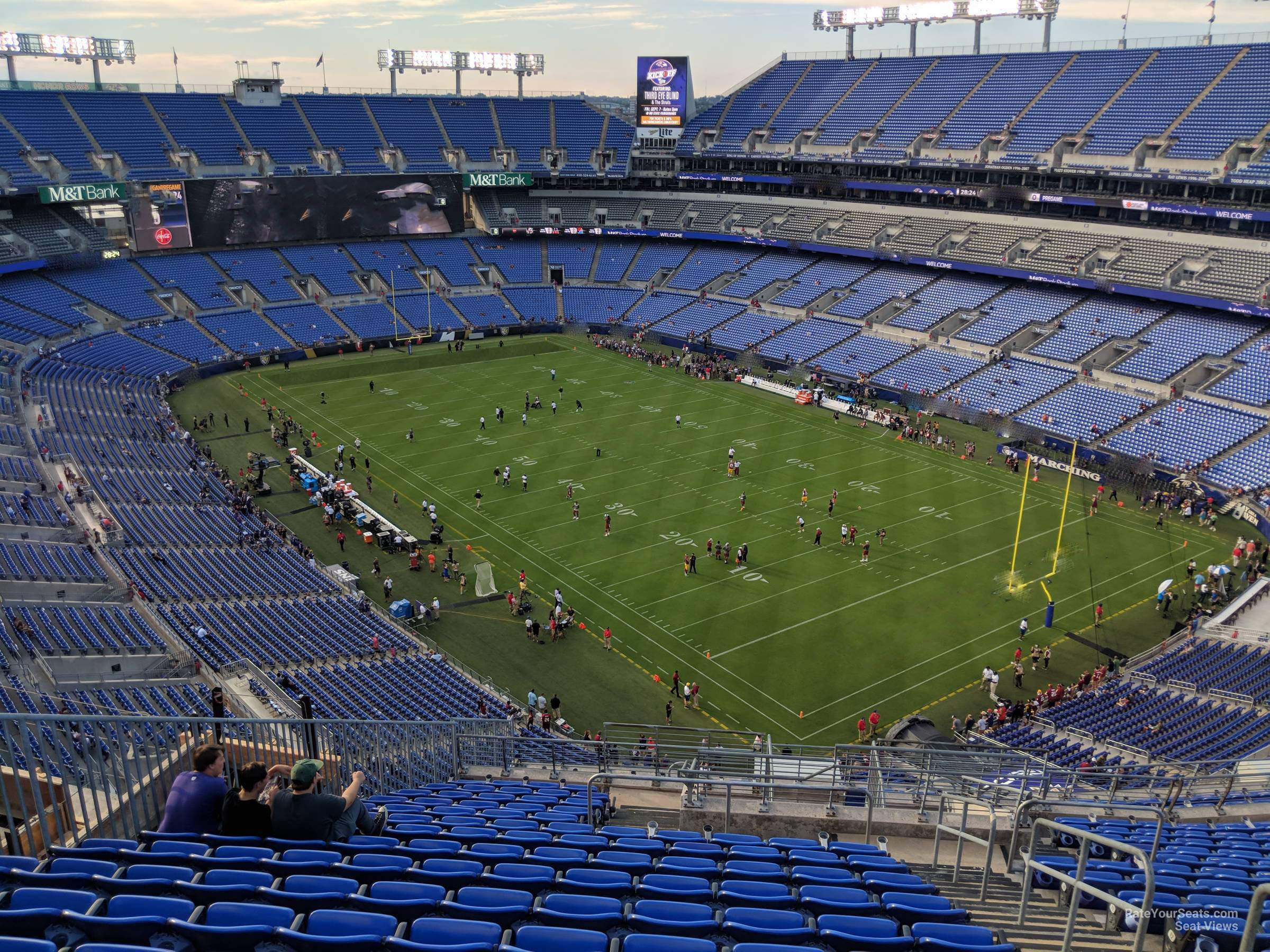 section 519, row 19 seat view  for football - m&t bank stadium