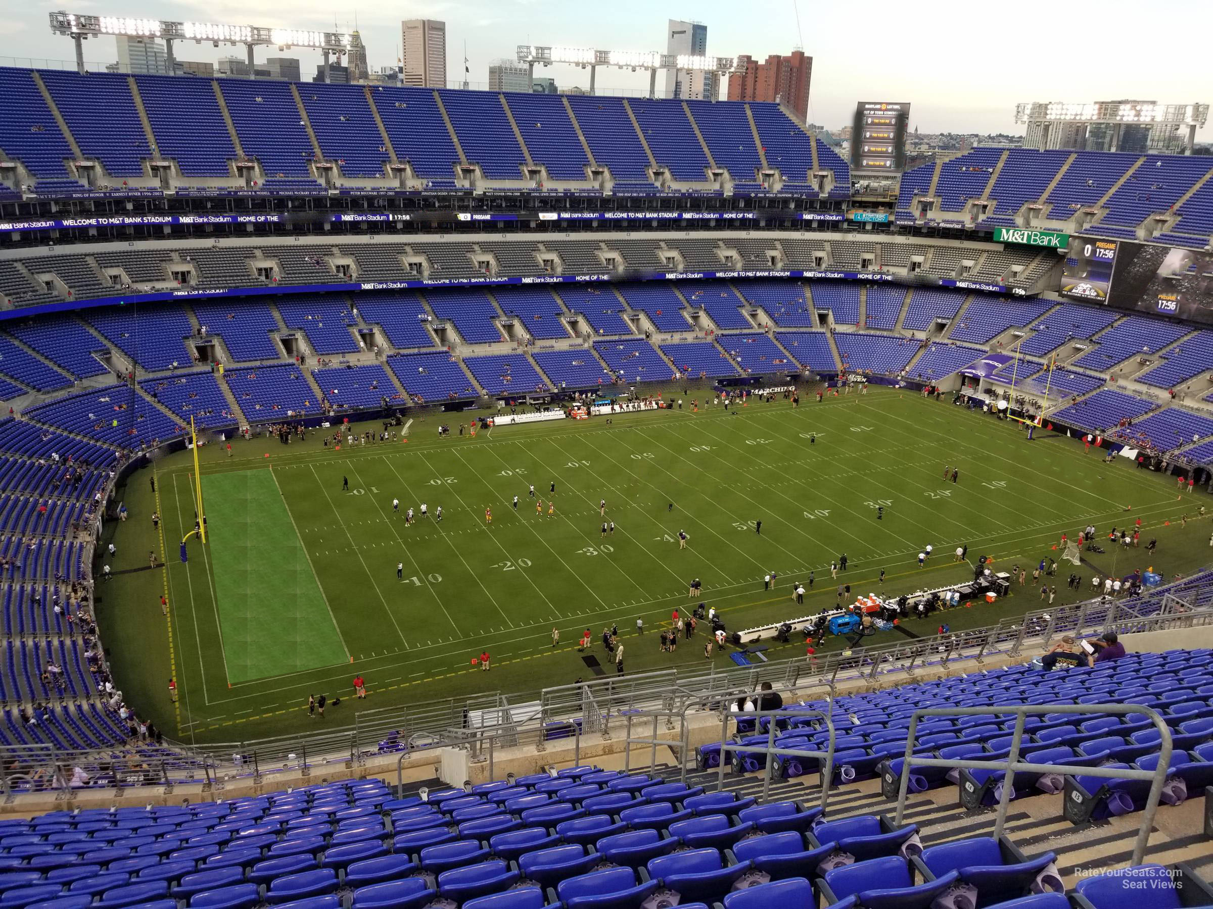section 531, row 20 seat view  for football - m&t bank stadium