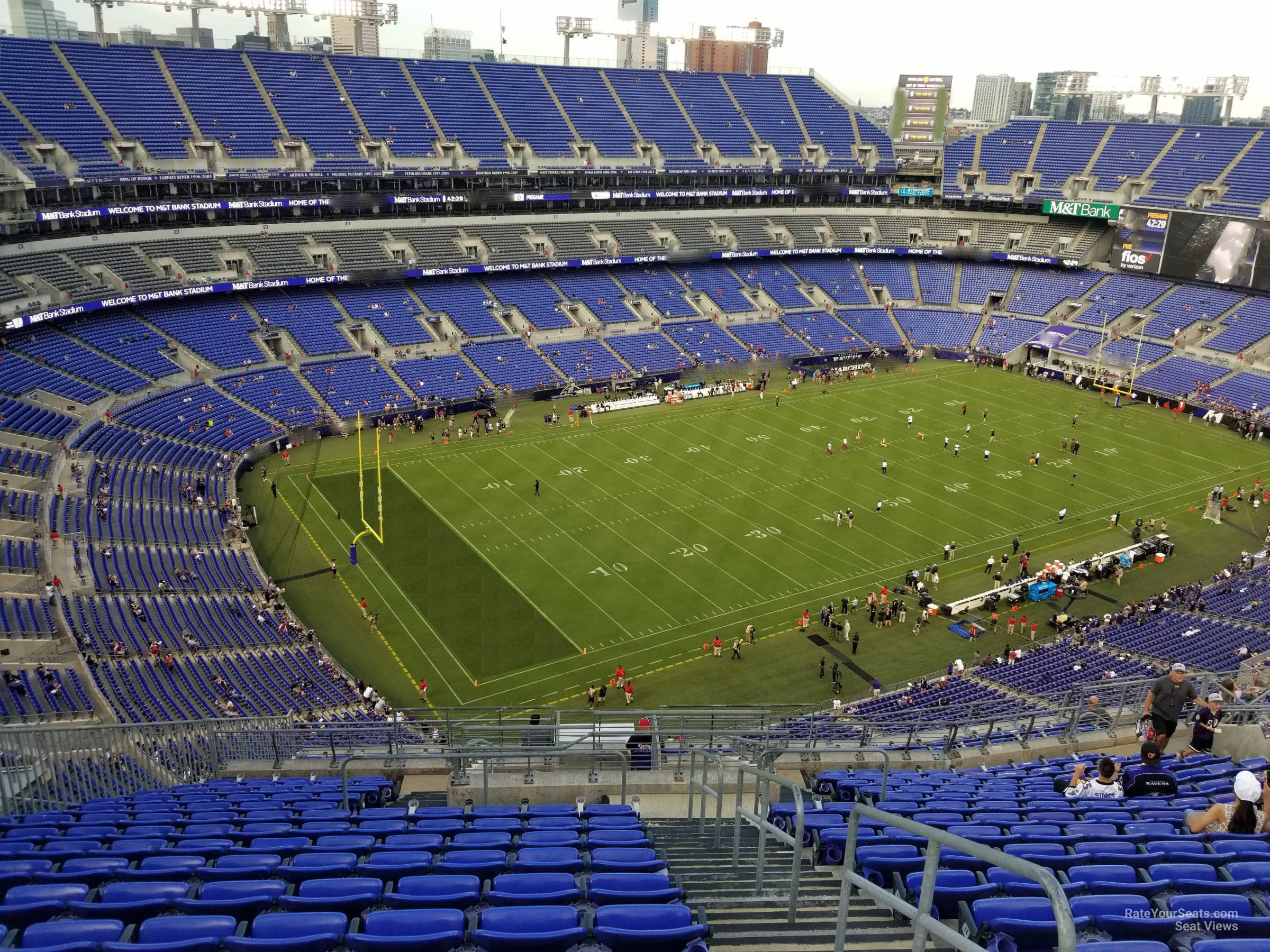 section 533, row 20 seat view  for football - m&t bank stadium