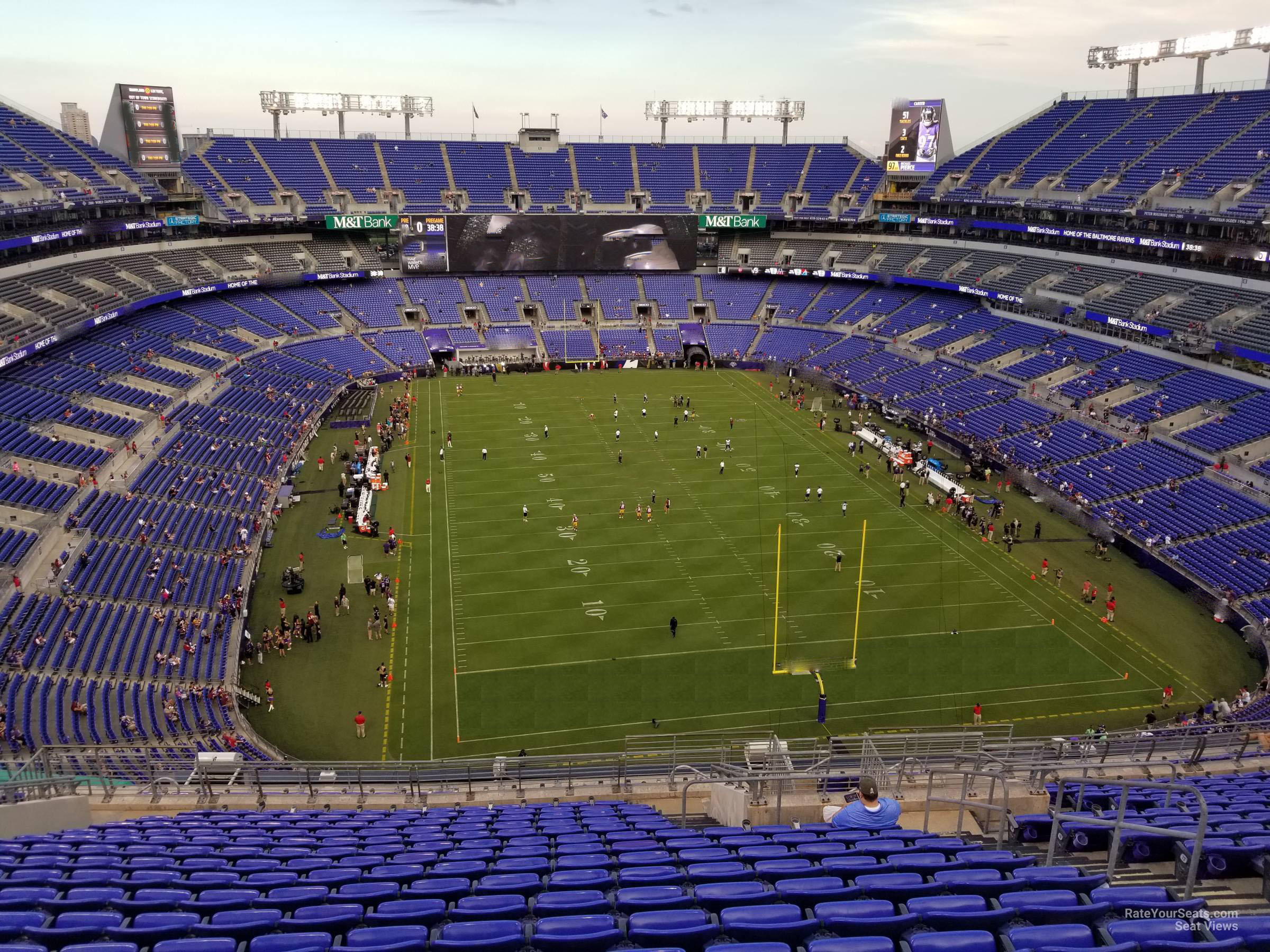section 542, row 20 seat view  for football - m&t bank stadium