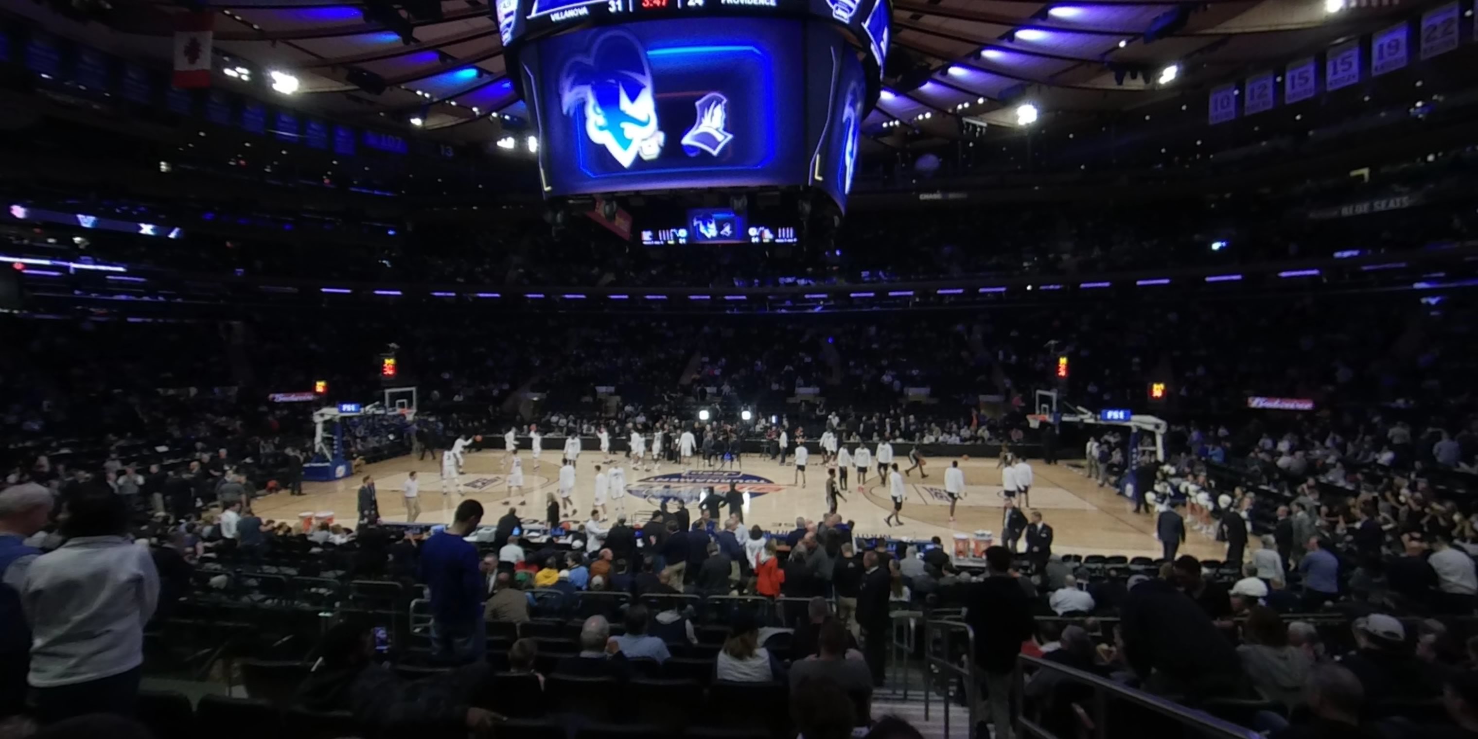 section 107 panoramic seat view  for basketball - madison square garden