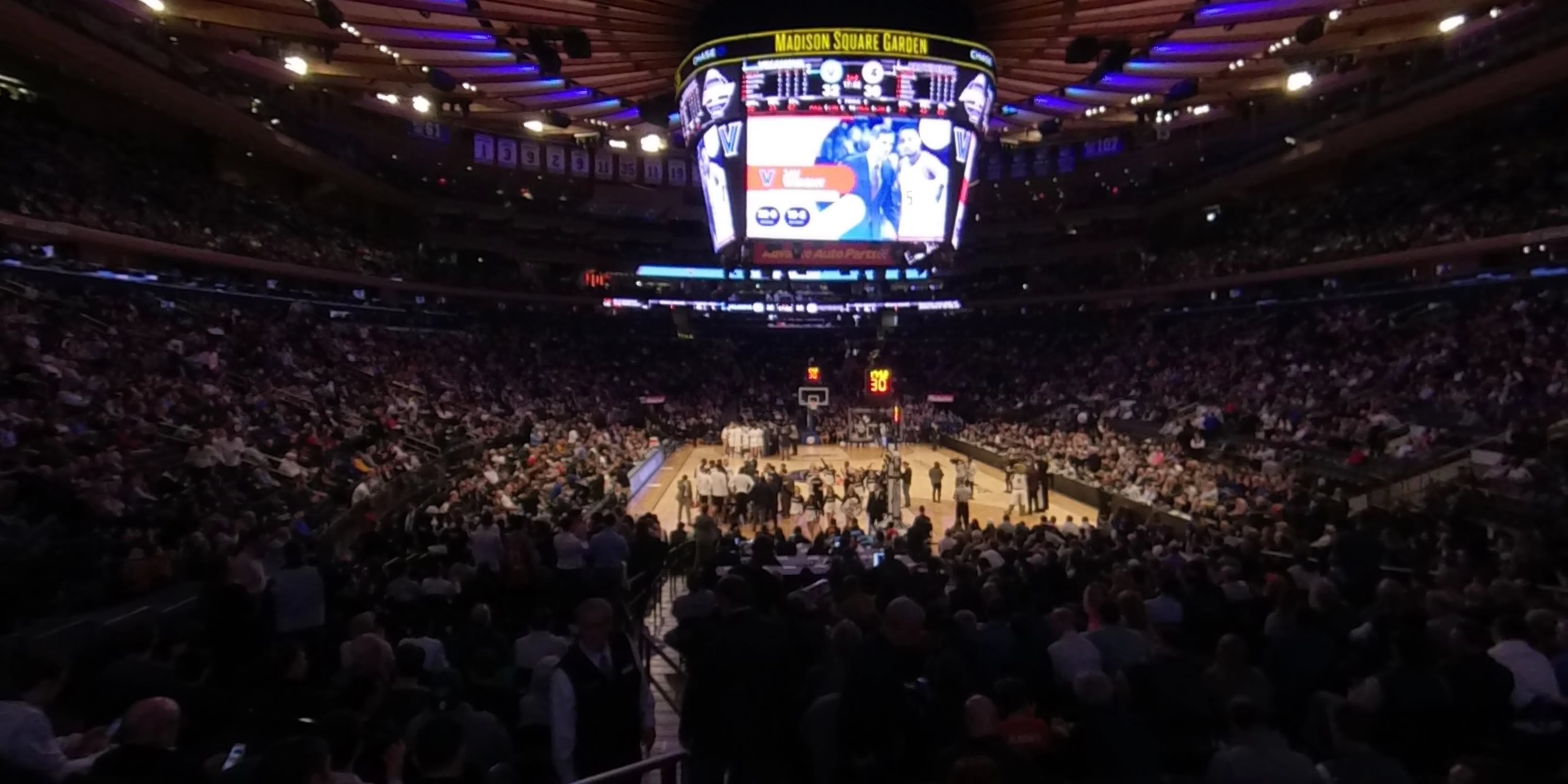 section 111 panoramic seat view  for basketball - madison square garden