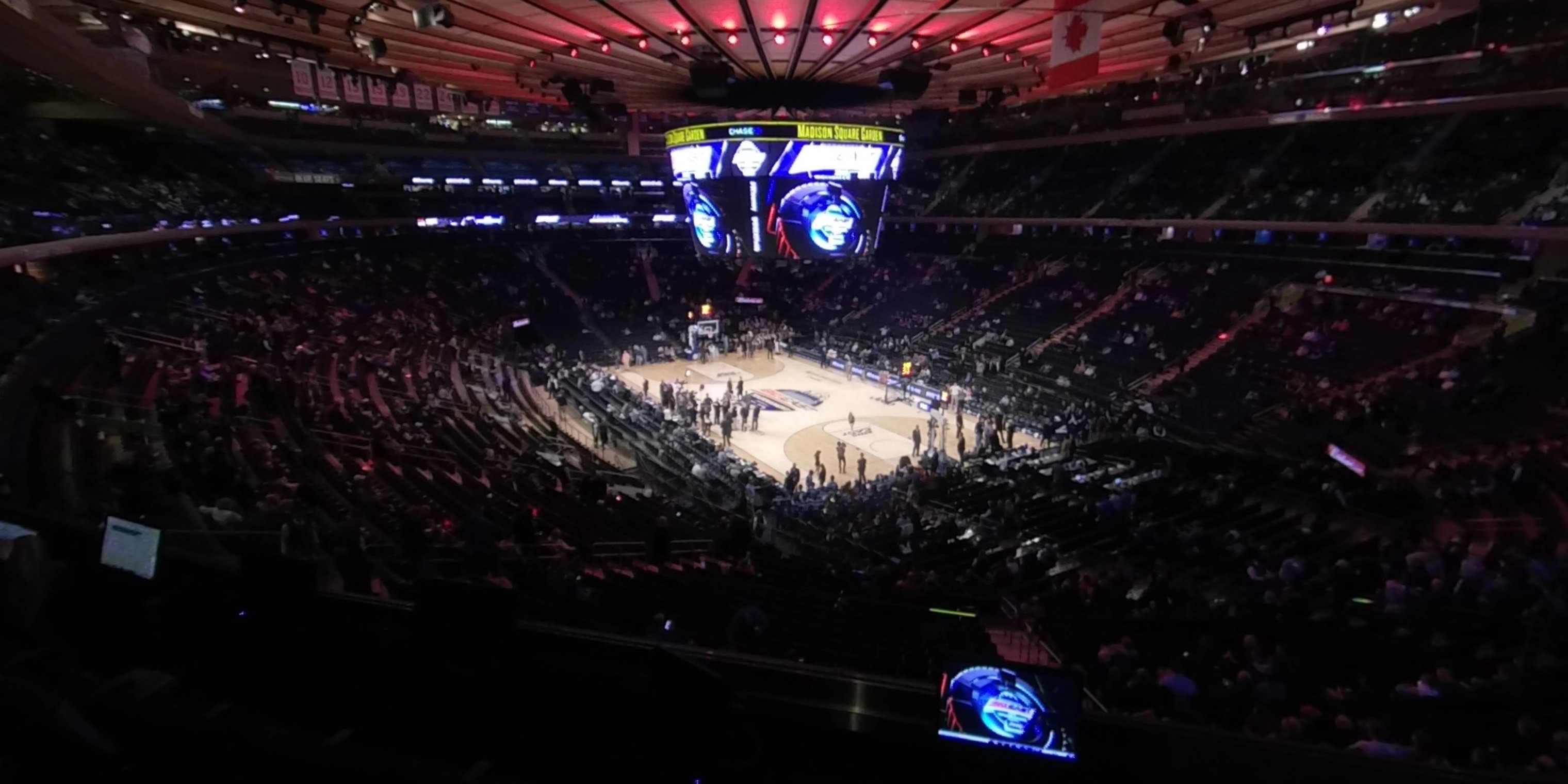 section 201 panoramic seat view  for basketball - madison square garden